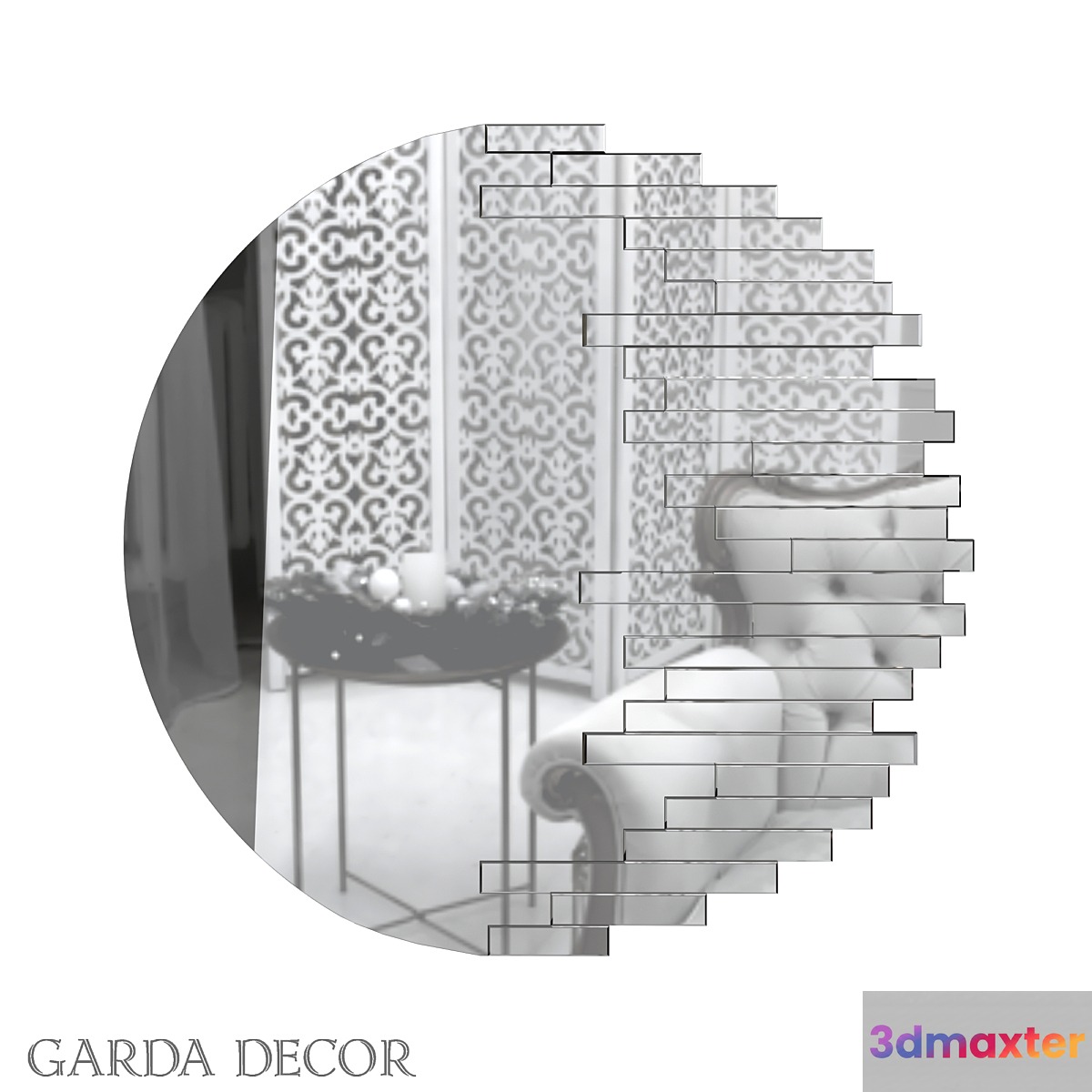 ROUND MIRROR WITH DECOR 50SX-9300 Garda Decor - No.4