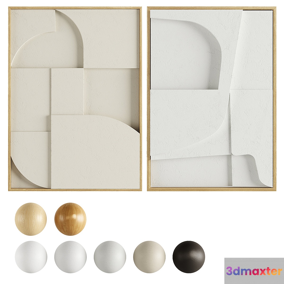 Iolastudios - Plaster Painted Relief Artwork 3D Max