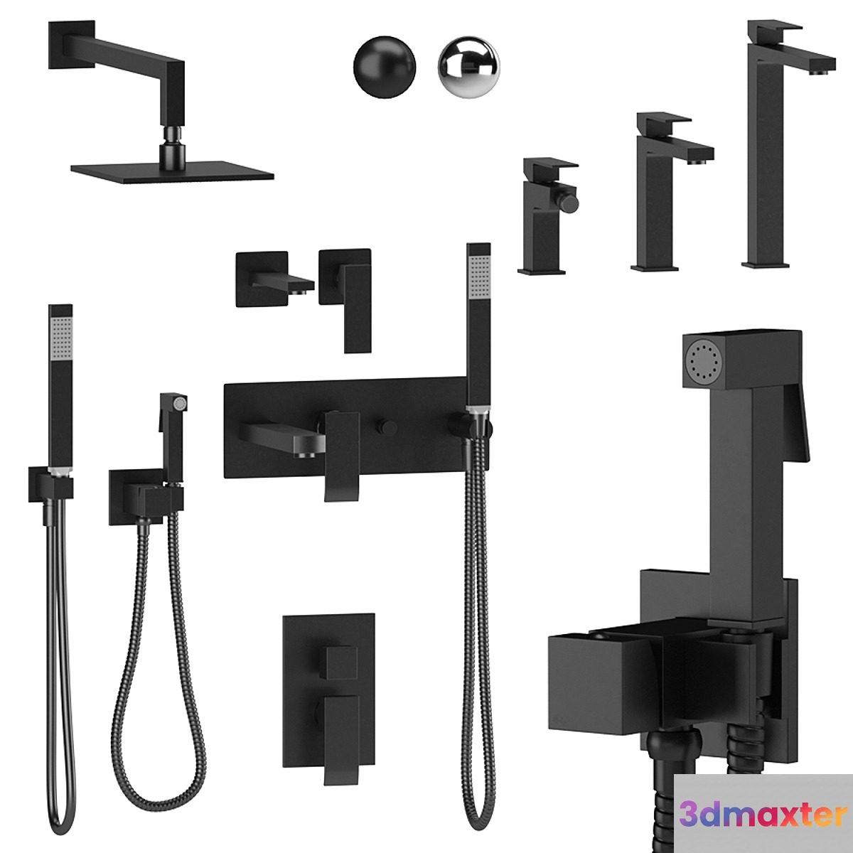 Paffoni Elle black matt and chrome