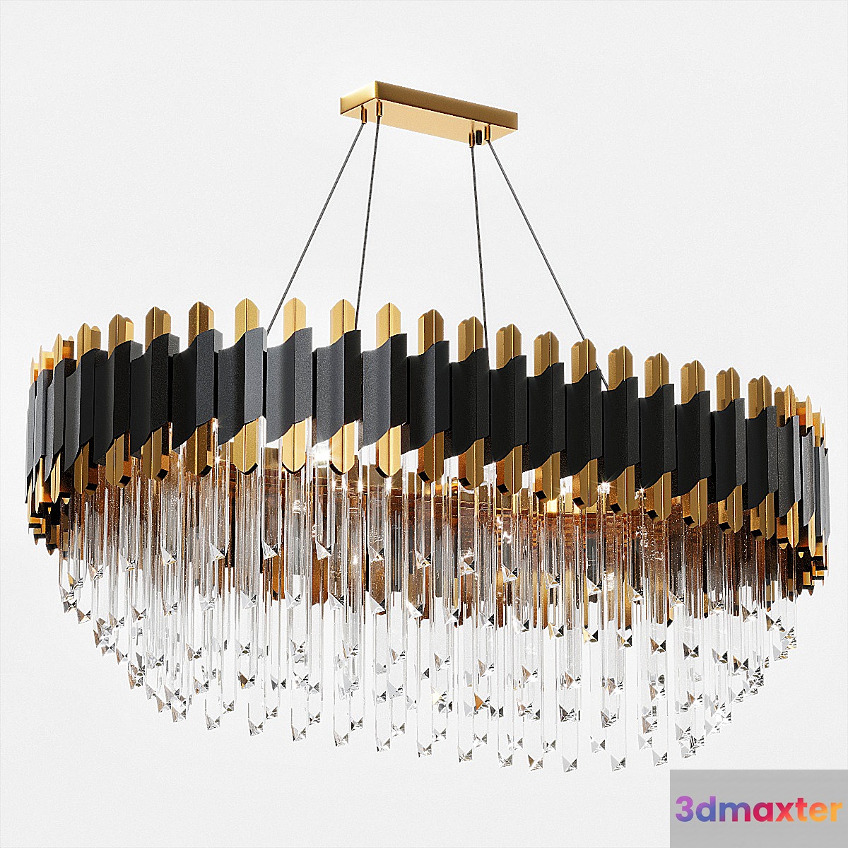 Luxury Crystal Chandelier Modern SuspensionLuxury Crystal Chandelier Modern Suspension 3D Max