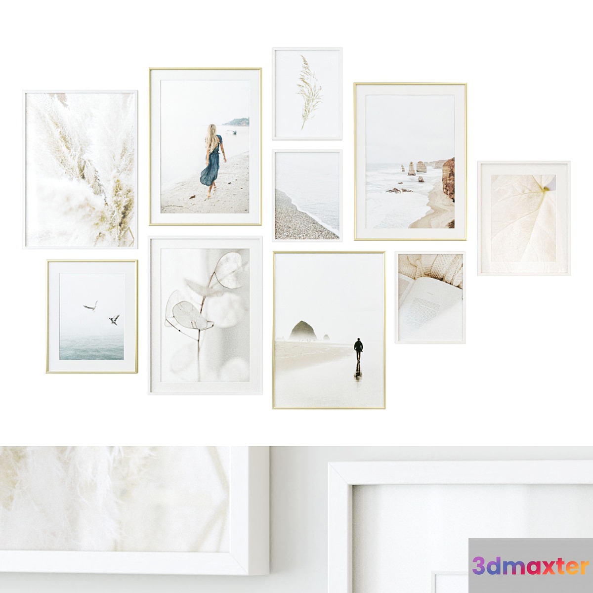 Scandinavian gallery wall 3D Max