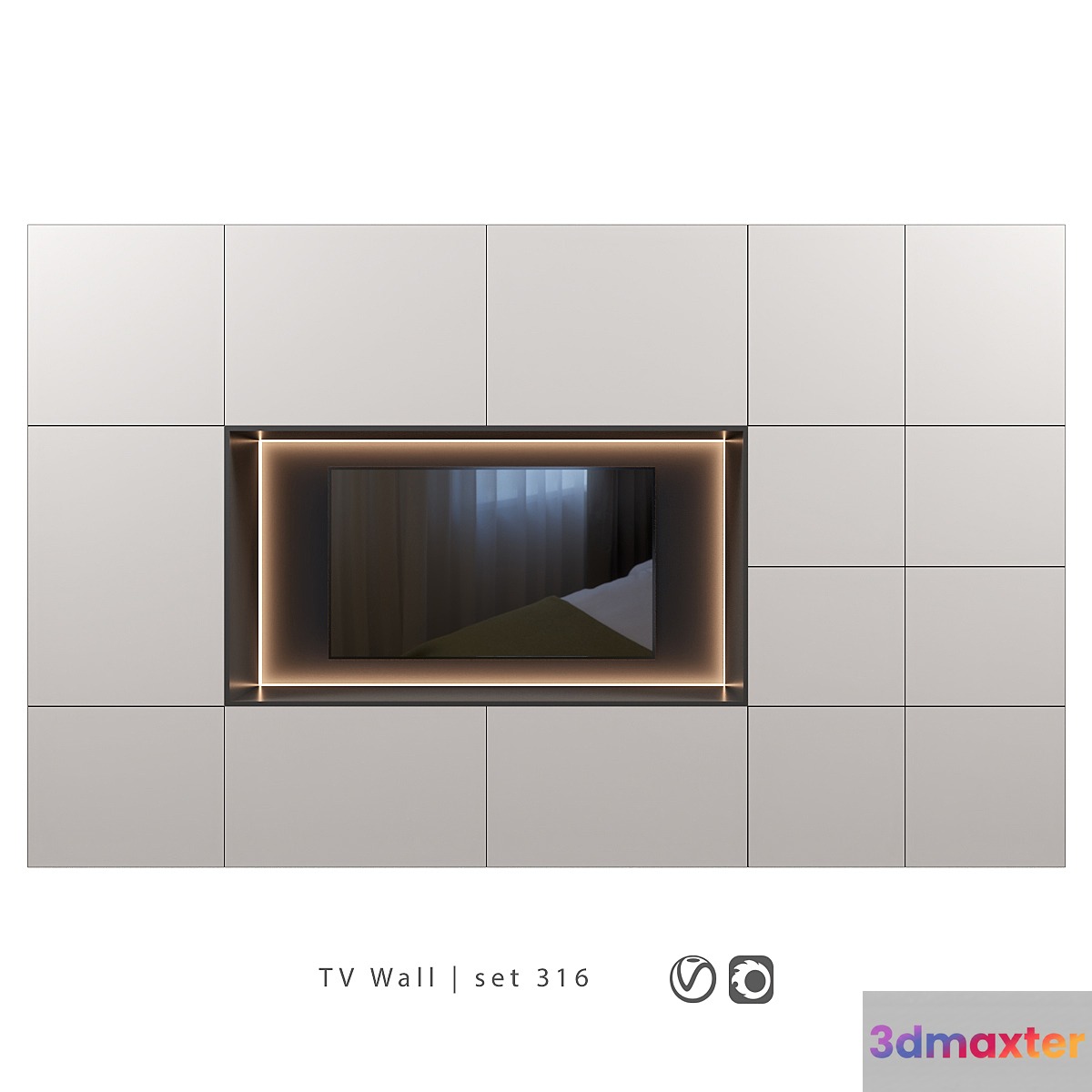 TV Wall | set 316 3D Max