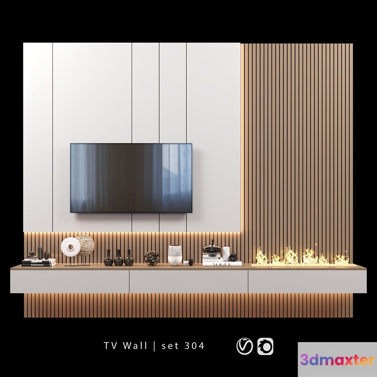TV Wall | set 304 3D Max