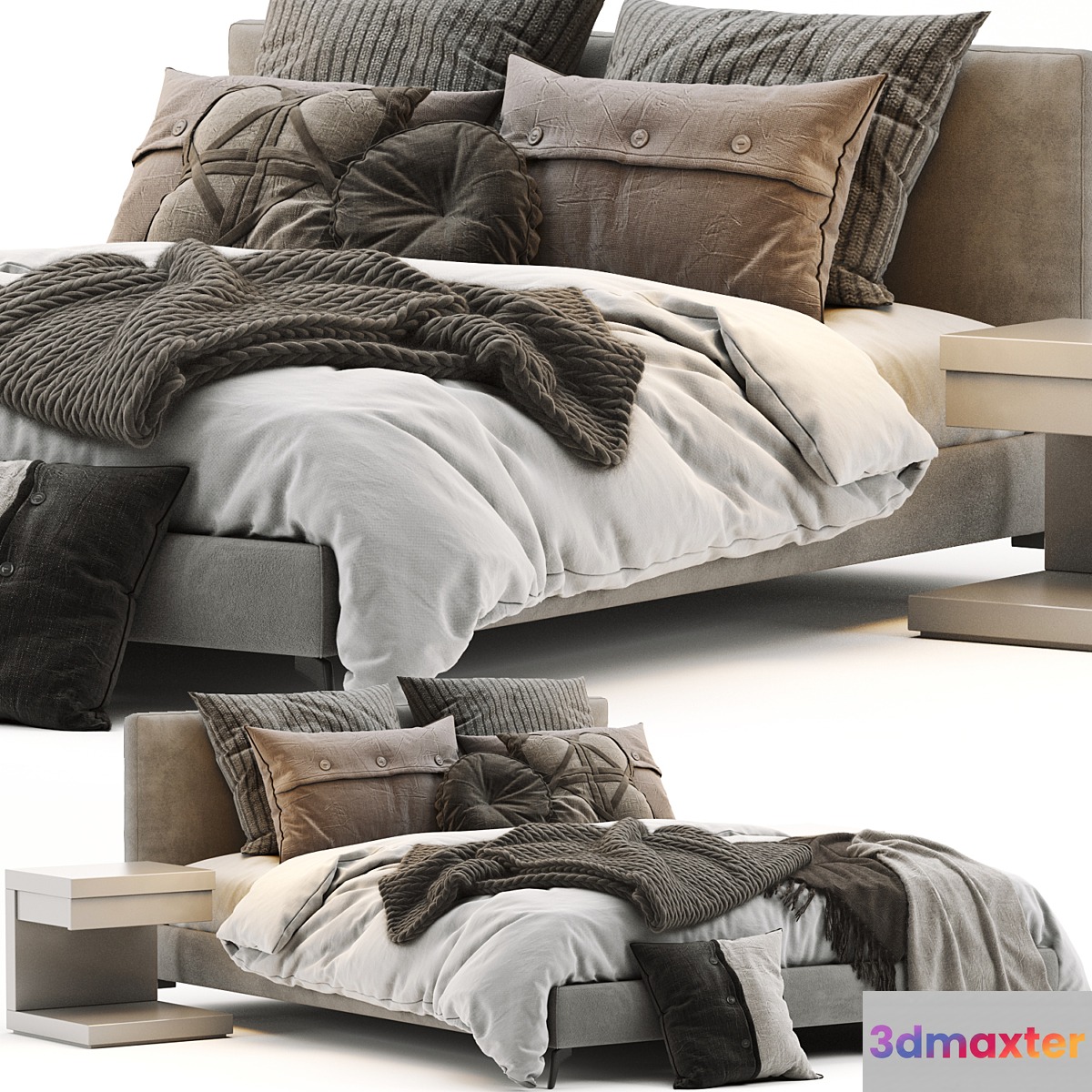 Meridiani Stone Up Bed - No.15