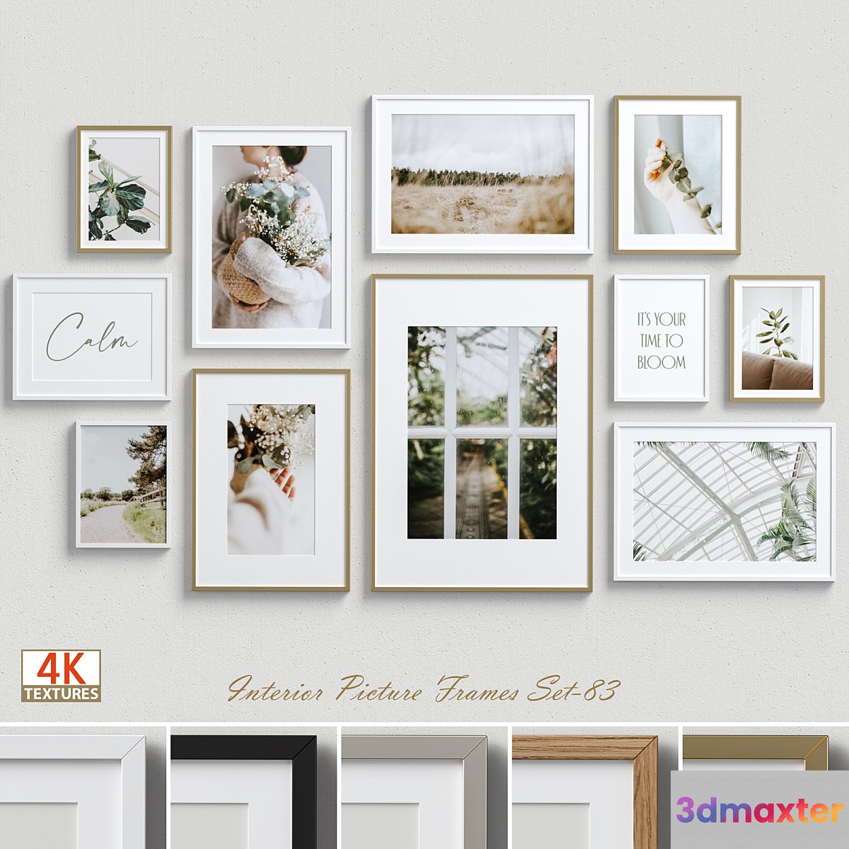 Interior Picture Frames Set-83 3D Max