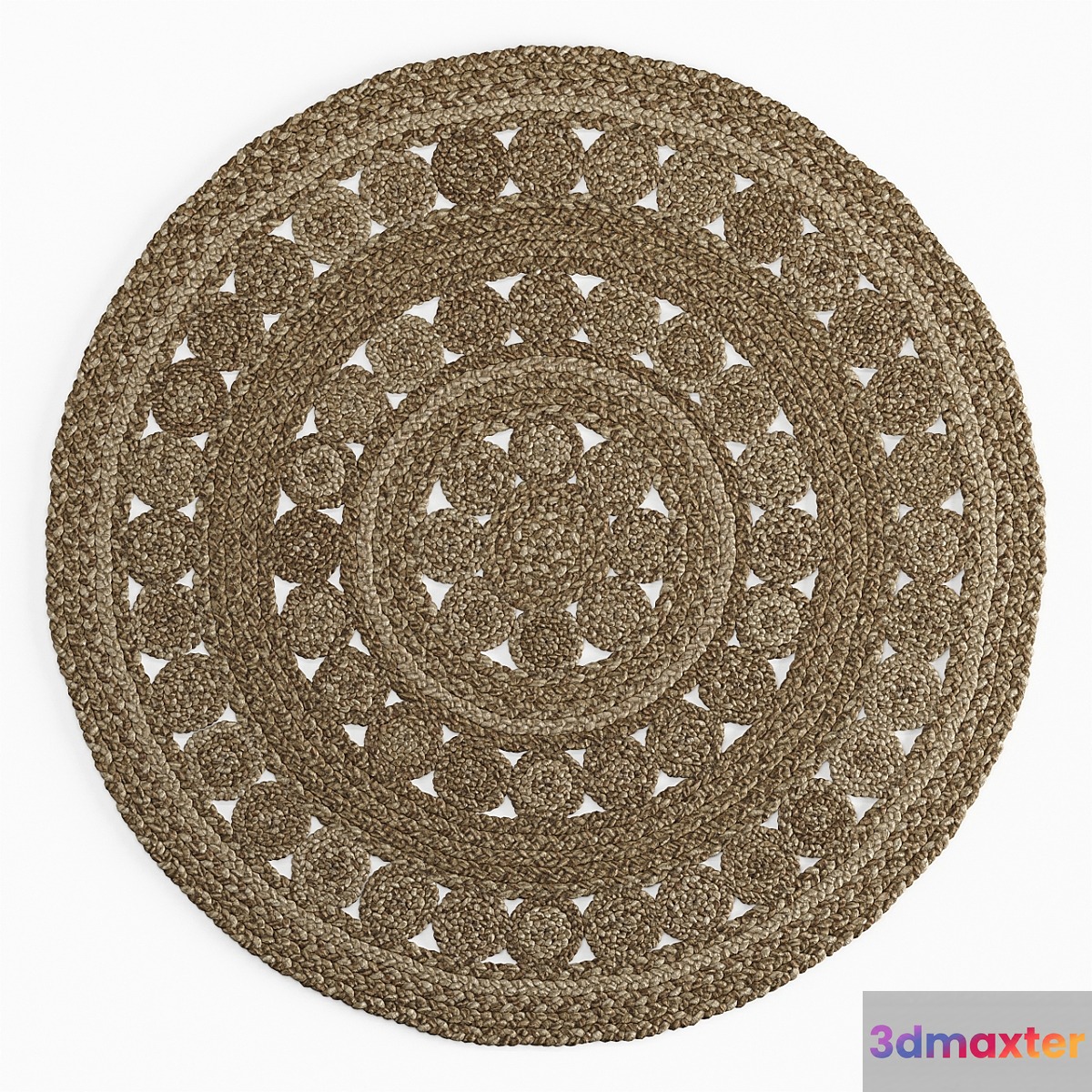 Round Jute Rug by Serena & Lily 3D Max