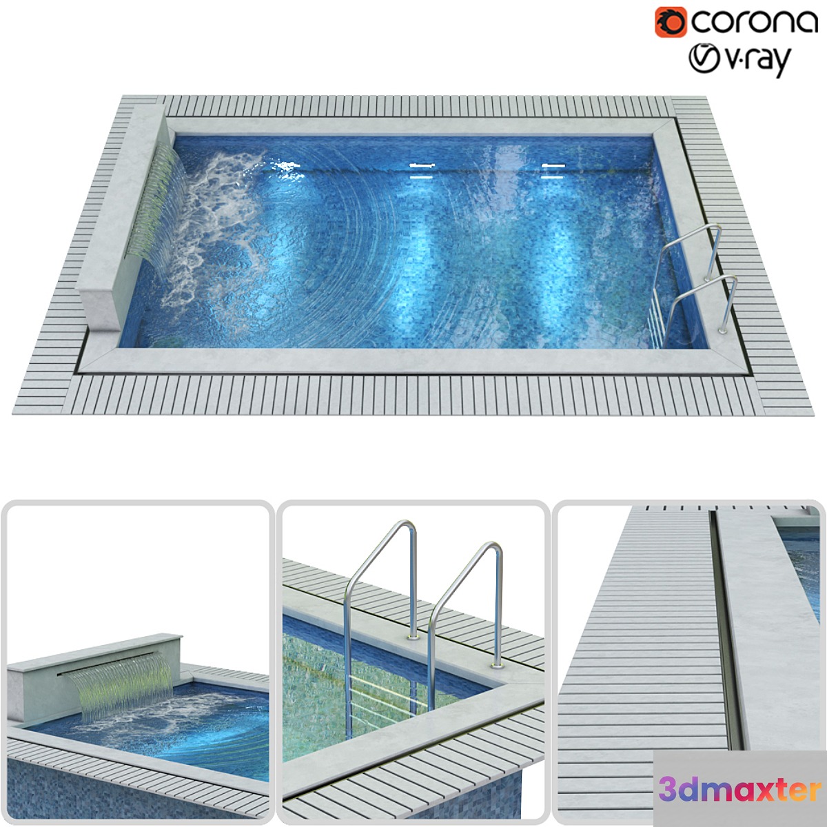 Swimming pool 008 3D Max