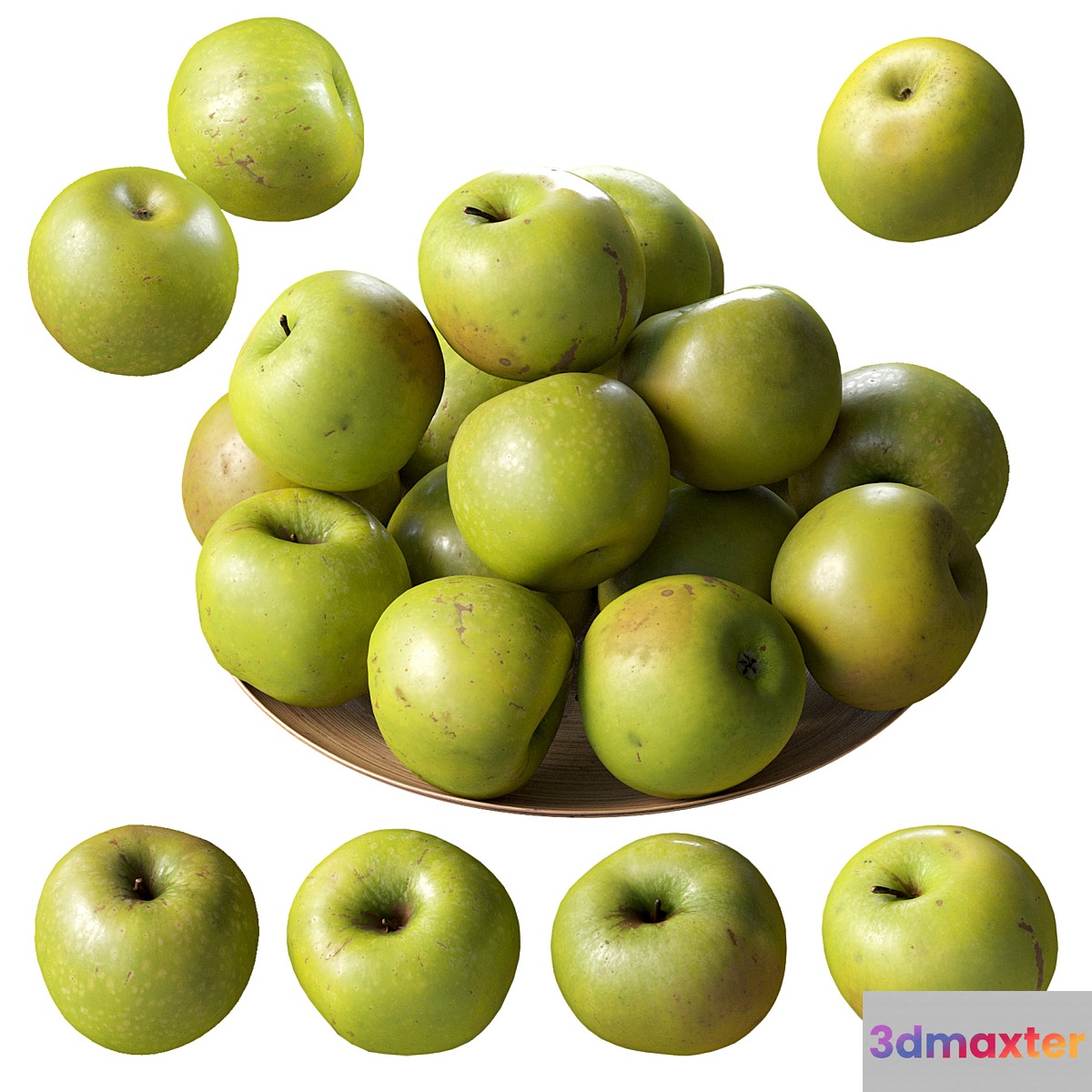 Granny Smith Apples. 4 models - No.3