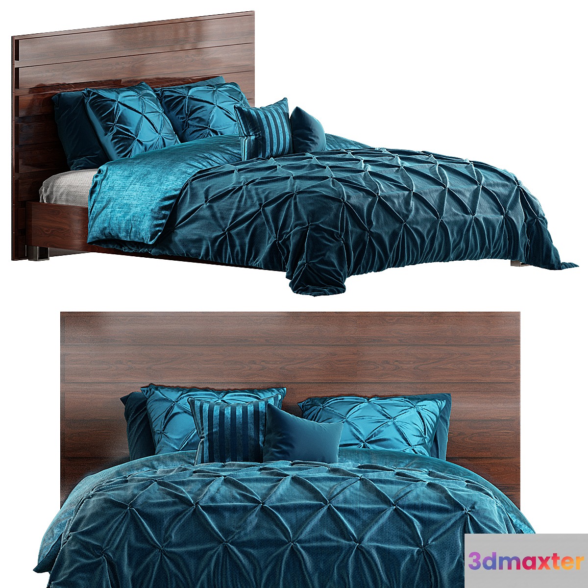 PINTUCK BED 3D Max