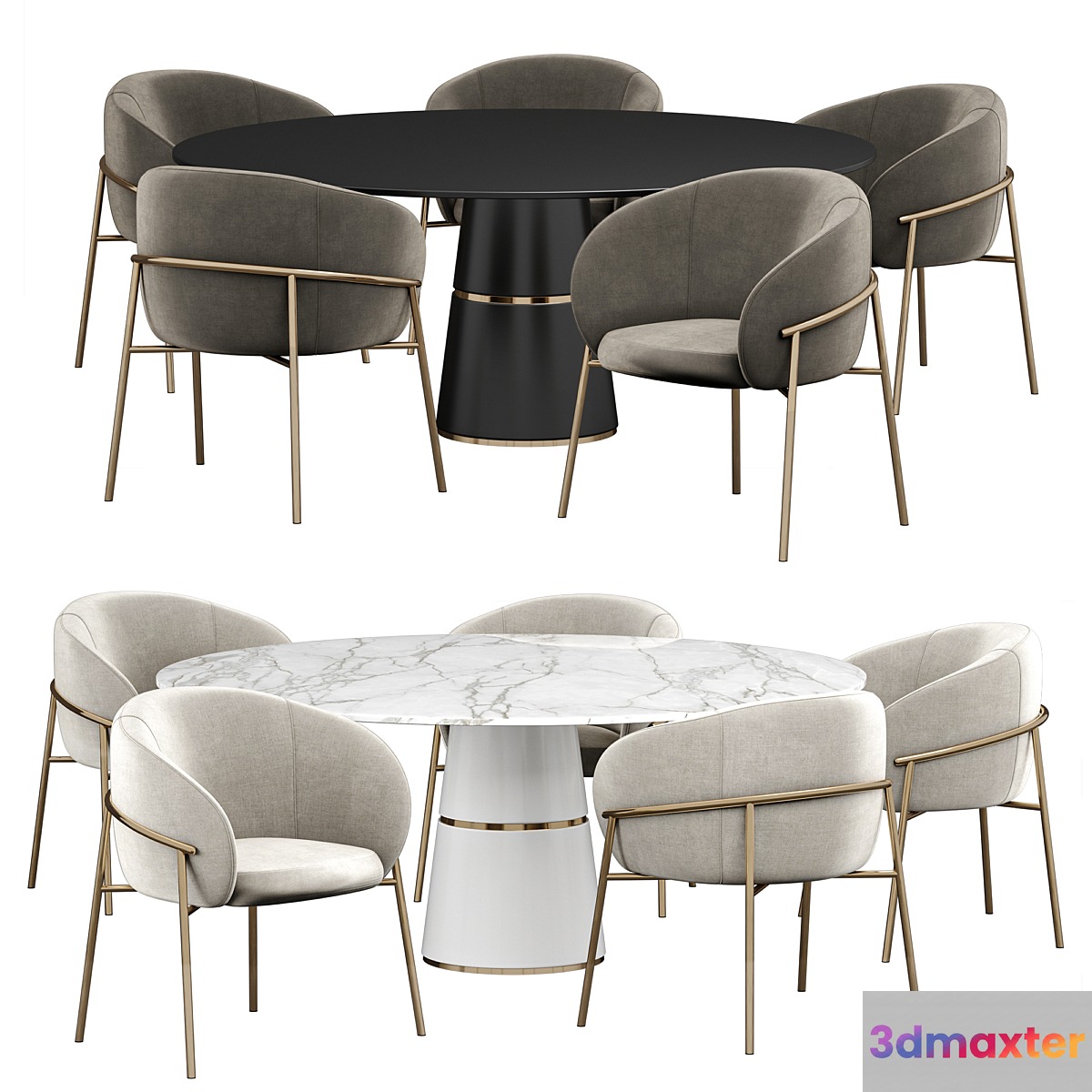 Rimo dinning set 3D Max