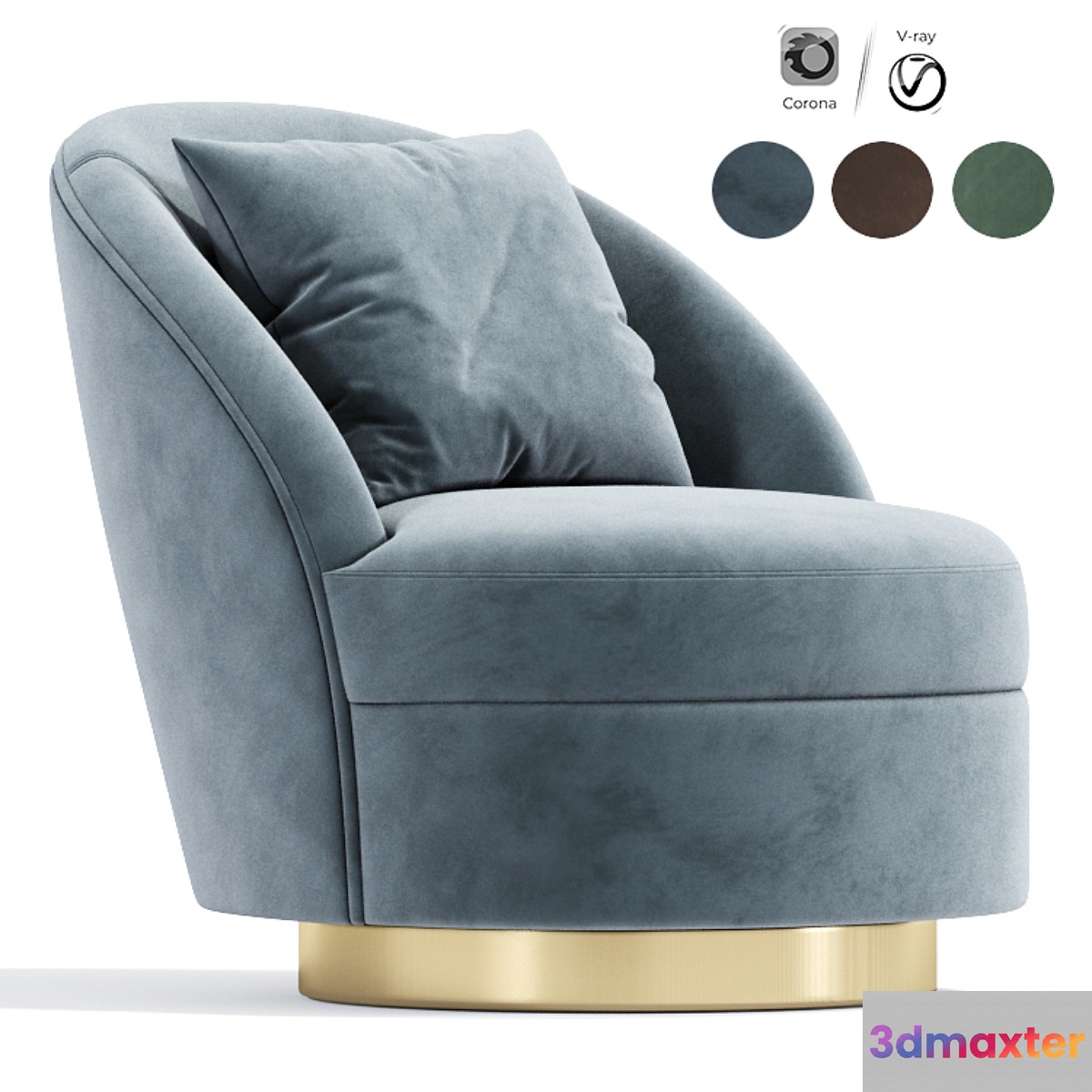 Axel Swivel Arm Chair