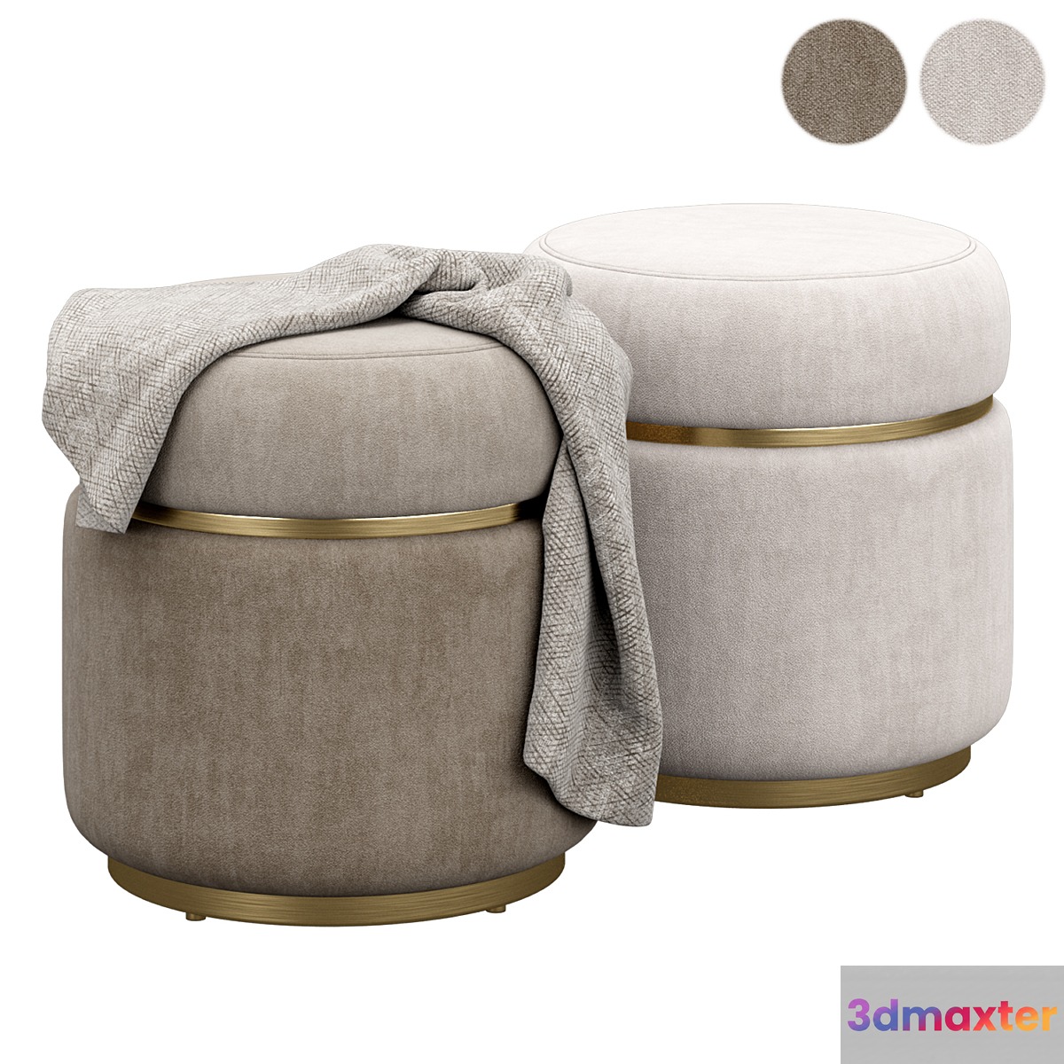 Agra ottoman by frato 3D Max