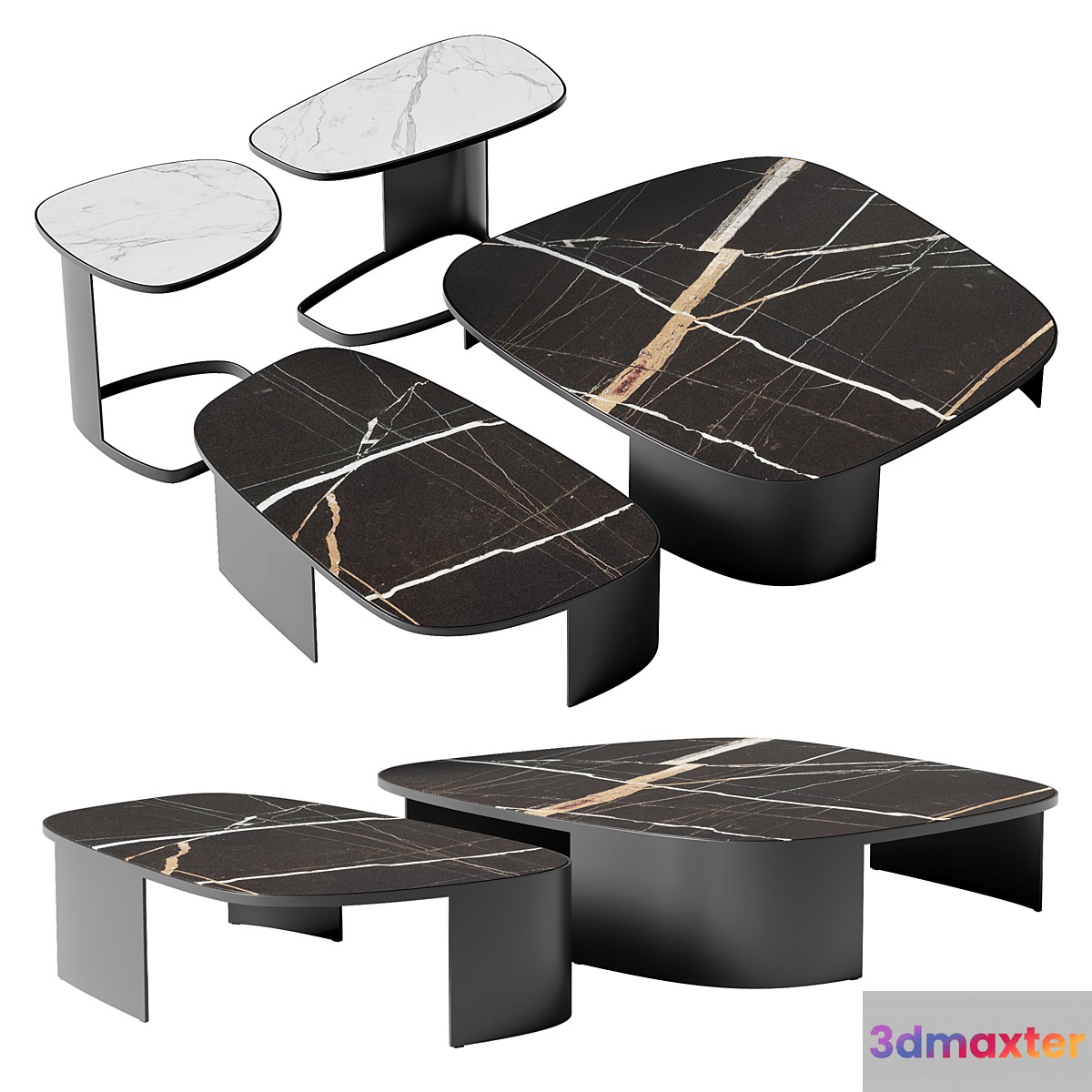 Poliform KOISHI coffee and side tables 3D Max