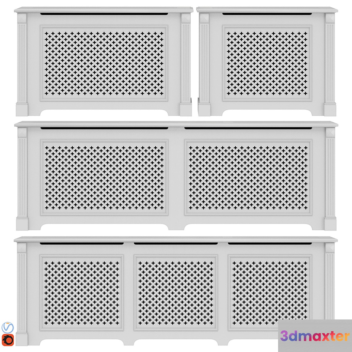 Decorative radiator screen set_07 3D Max