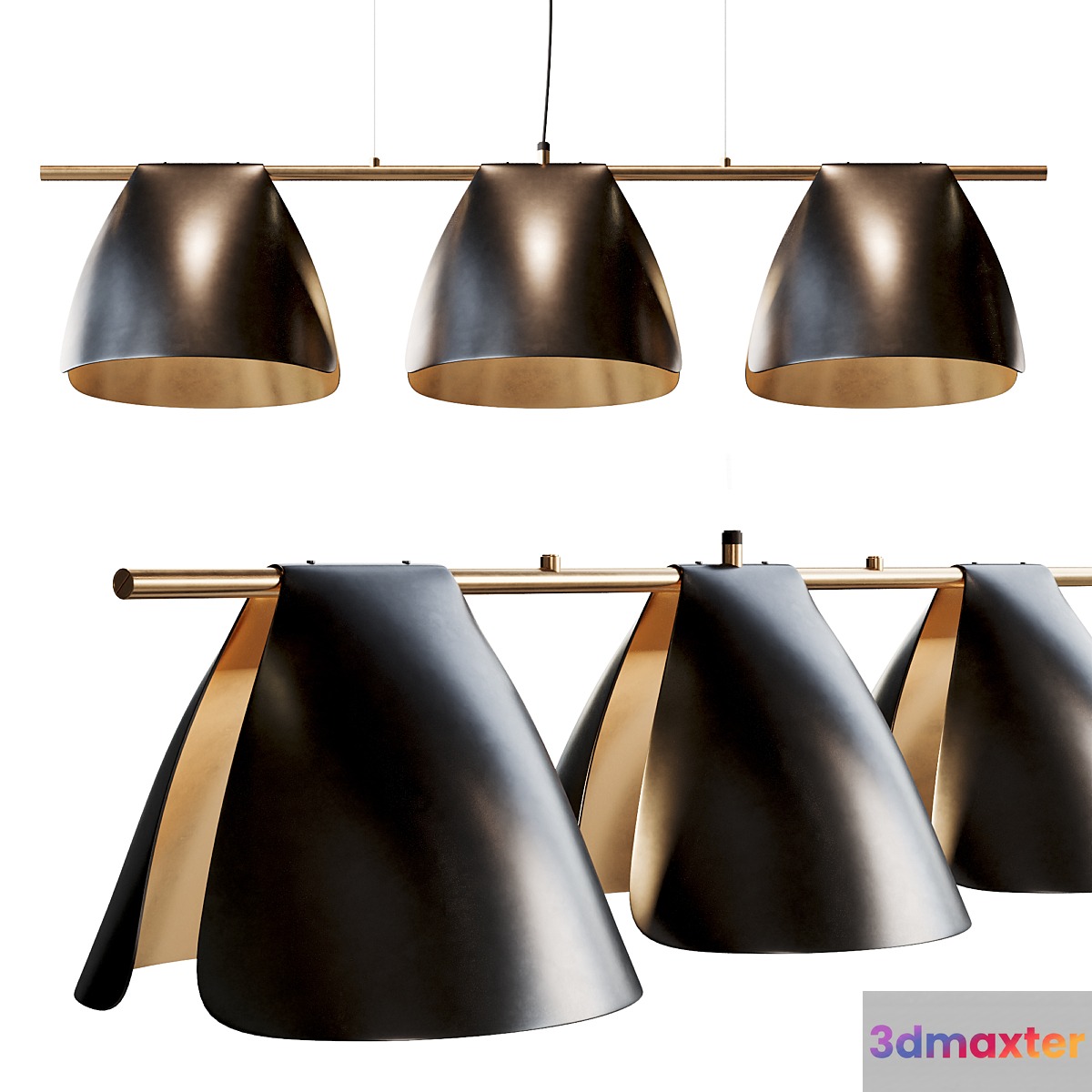 Arnau Bent Metal Linear Chandelier - No.2