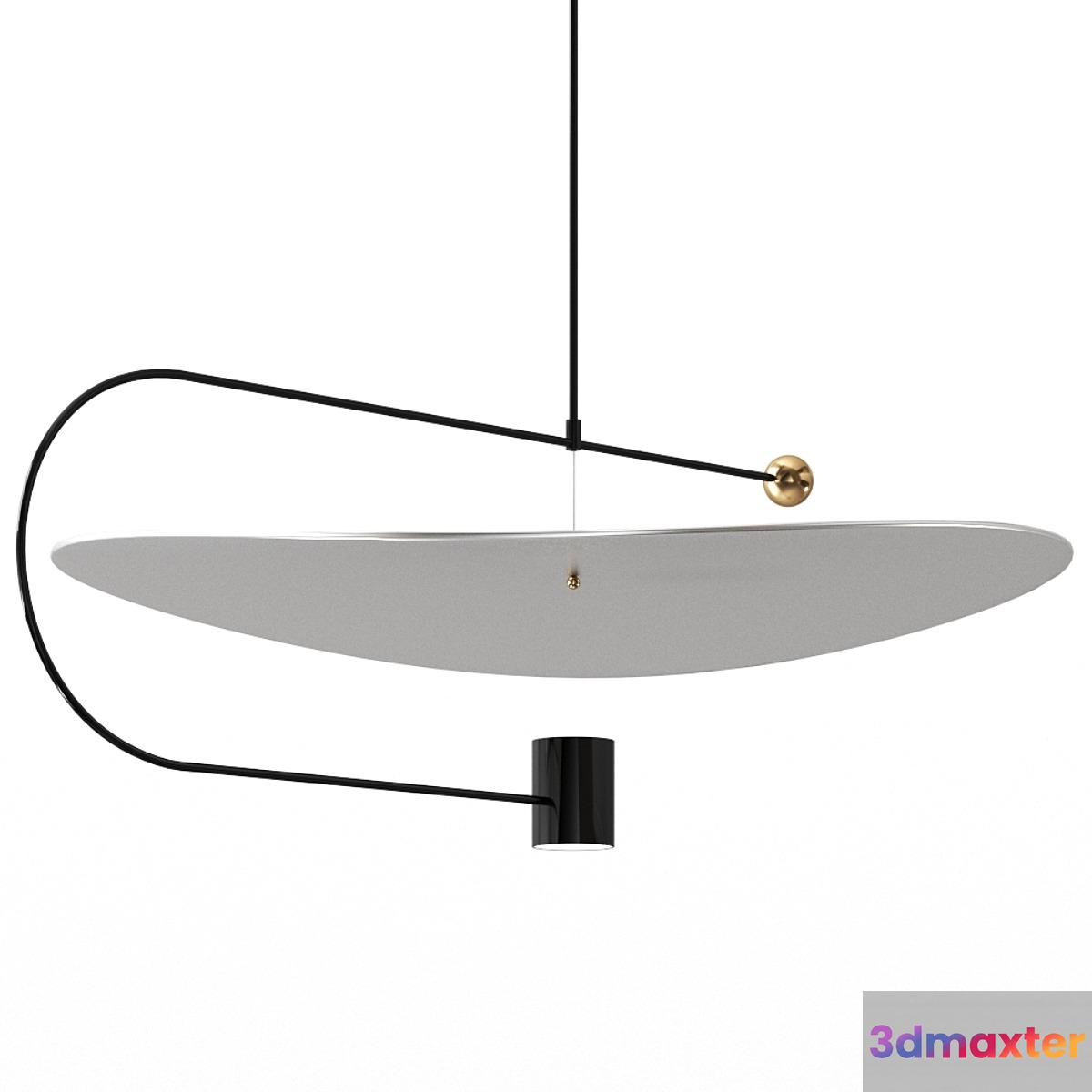 Float Wide Pendant Light 3D Max
