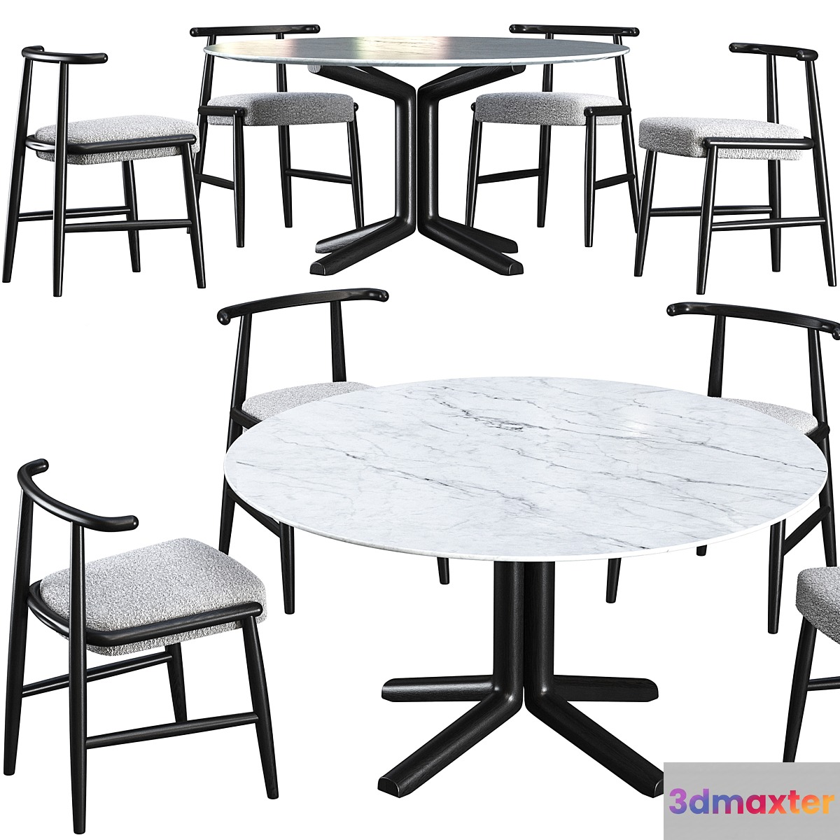 Dining table Meridiani Miller and chair Meridiani Emilia - No.2