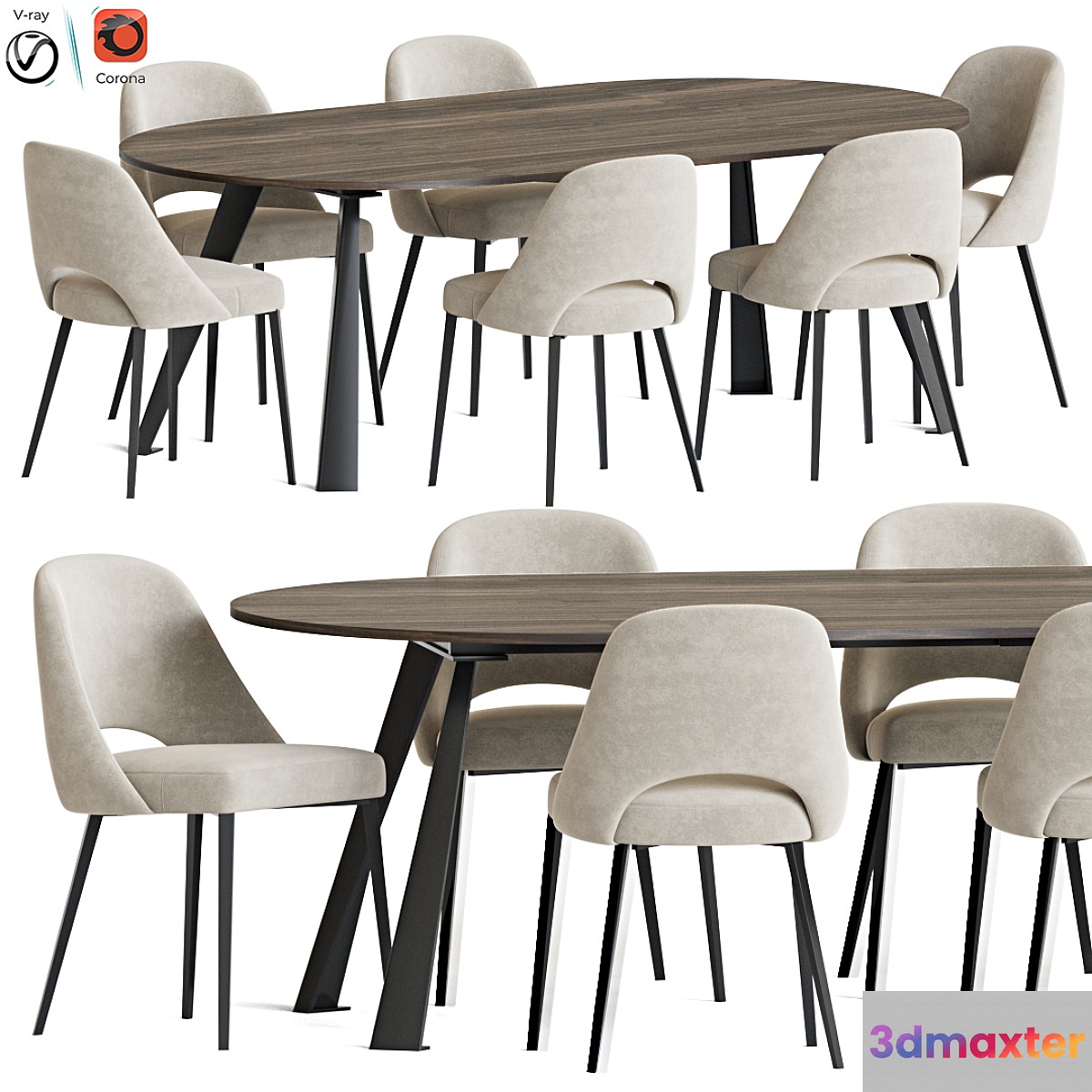 Dining Set 33 - No.2 3D Max