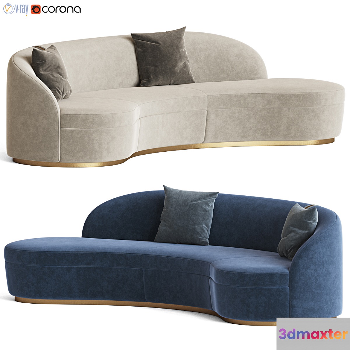 Otium Curved Sofa Capital Collection - No.3