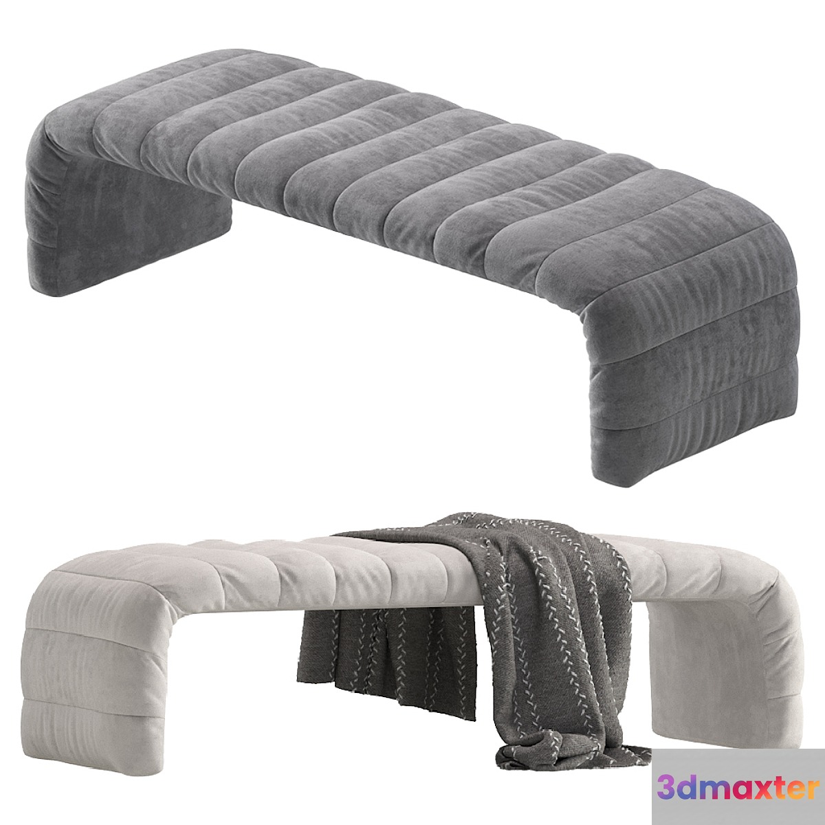 Coco Republic Westwood Bench 3D Max