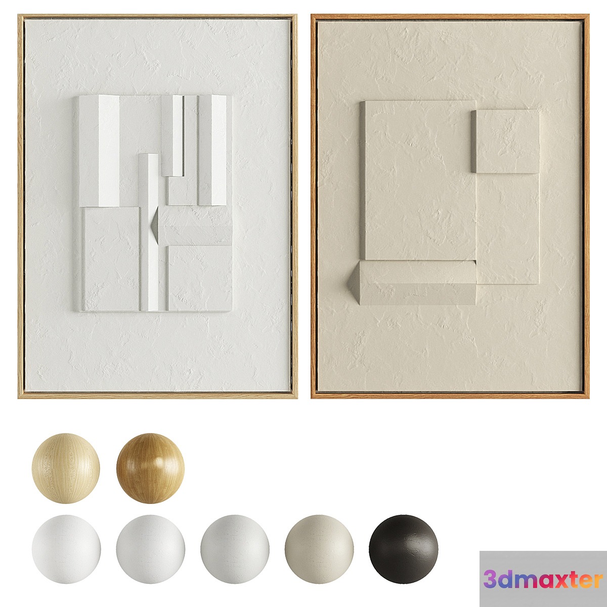 Iolastudios - Plaster Painted Relief Artwork 04