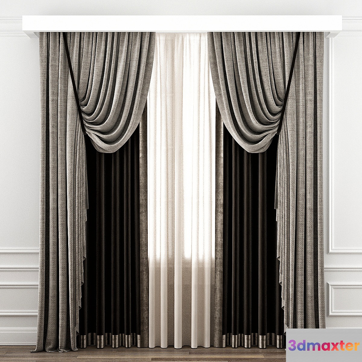 Curtains for interior №46 3D Max