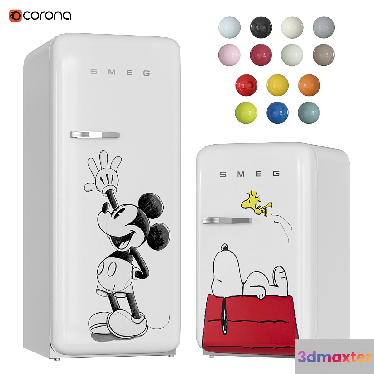 Smeg FAB | Refrigerator 3D Max