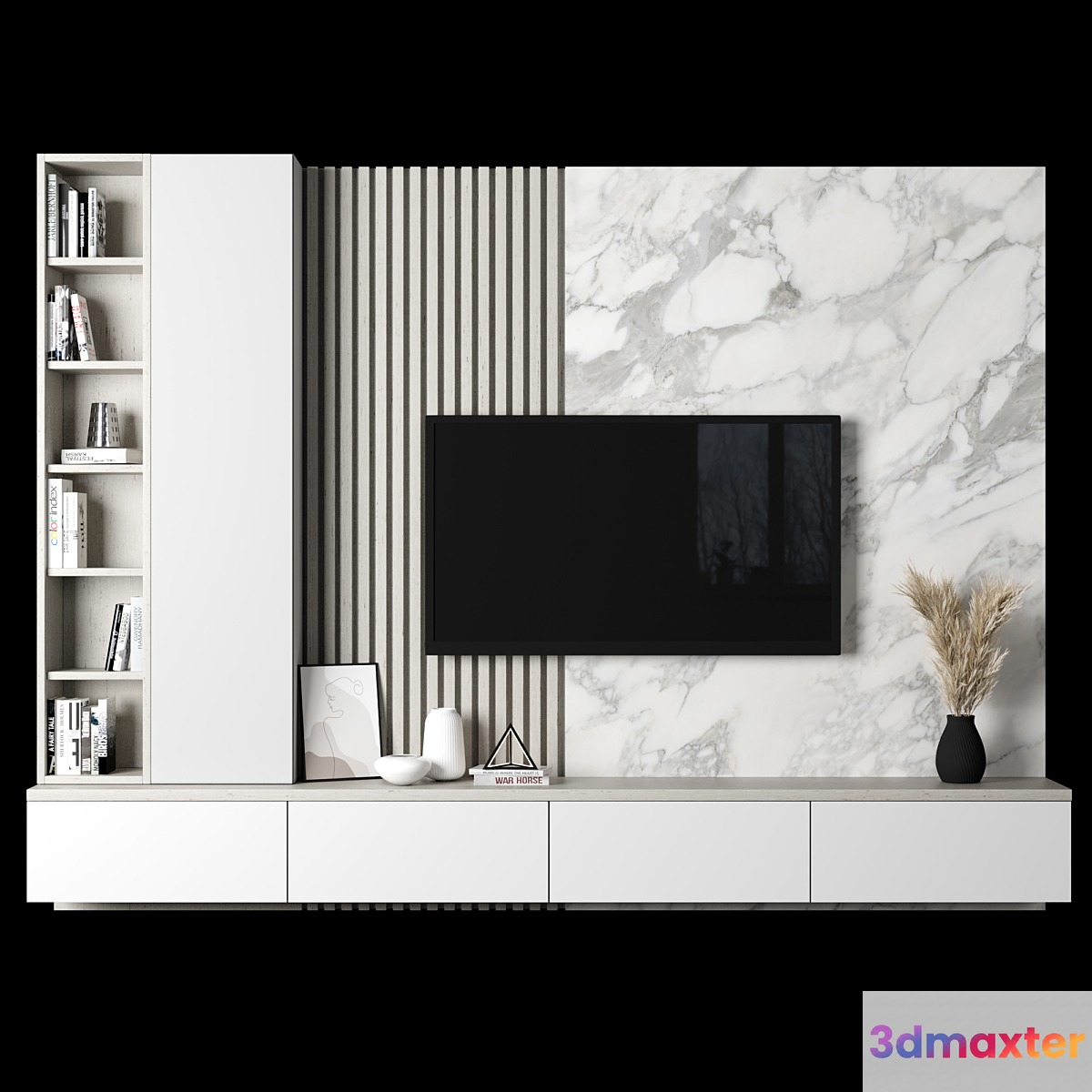 TV Wall 056 3D Max