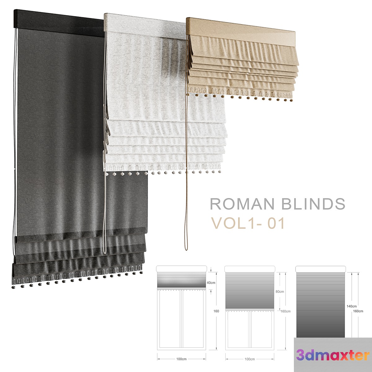 Roman_blinds_vol1_01 3D Max