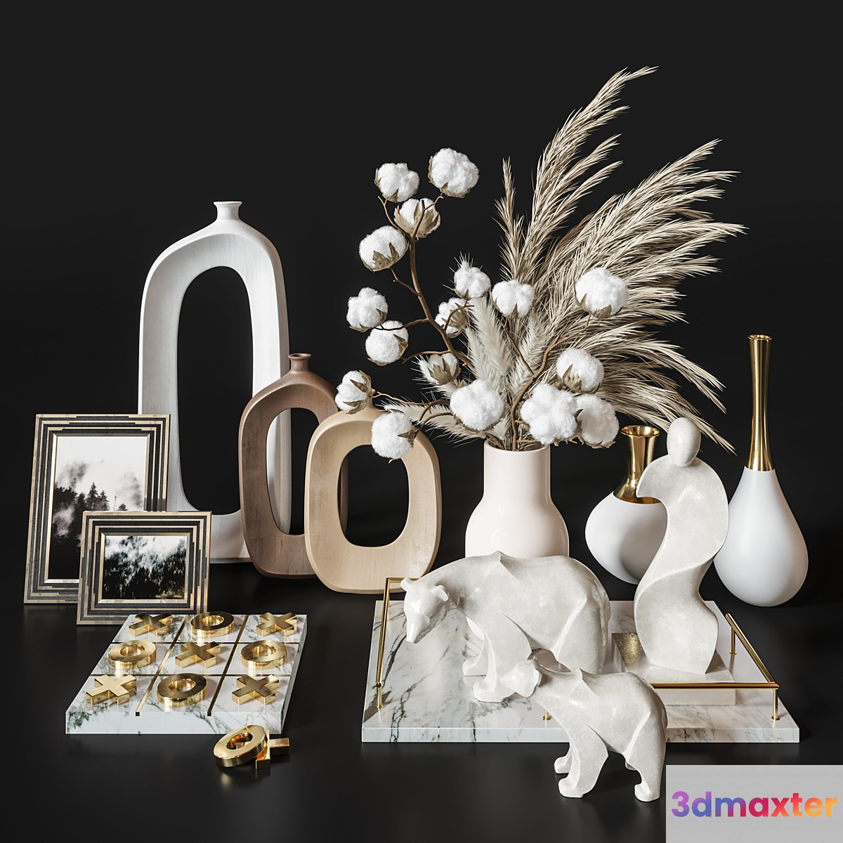 Decoration Set 34 Cotton pampas