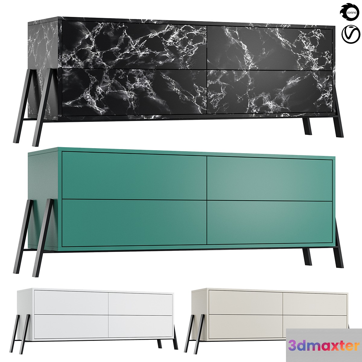 TV stand TSD4 02 3D Max