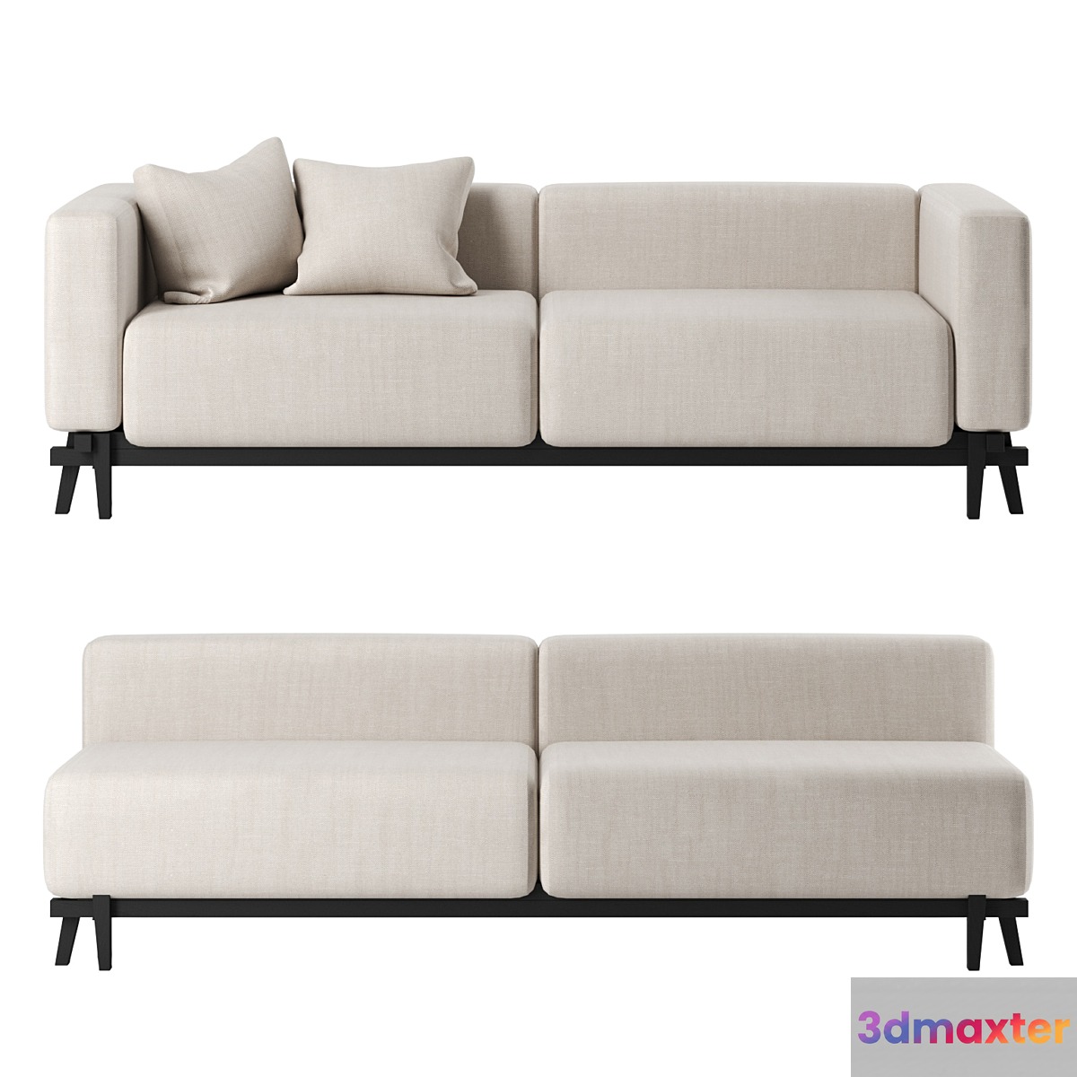 SOFA EIGHT MODULAR by De La Espada set 2 3D Max