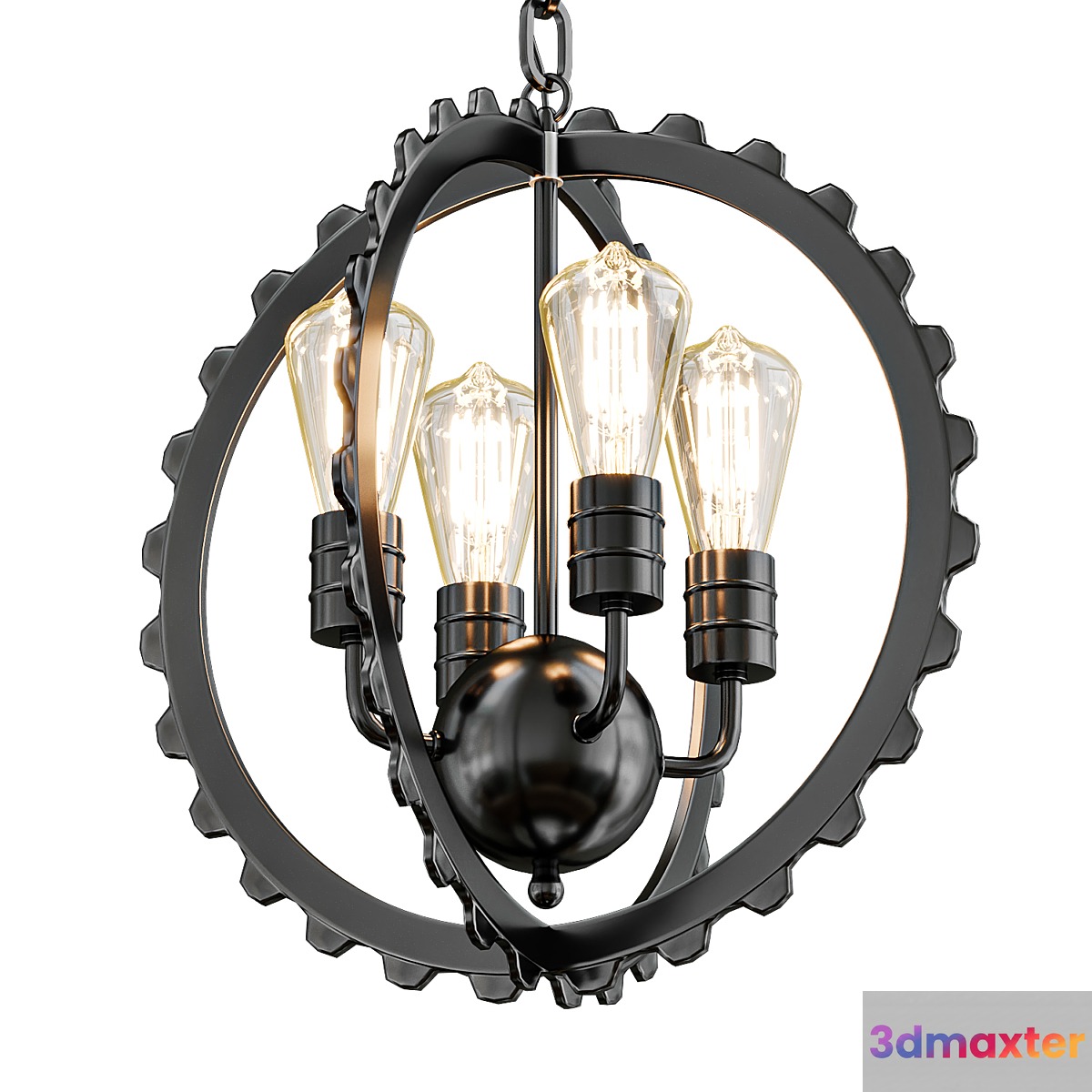 Circle frame chandelier 3D Max