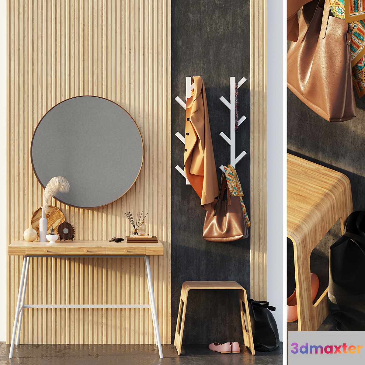 Furniture composition in the hallway. IKEA