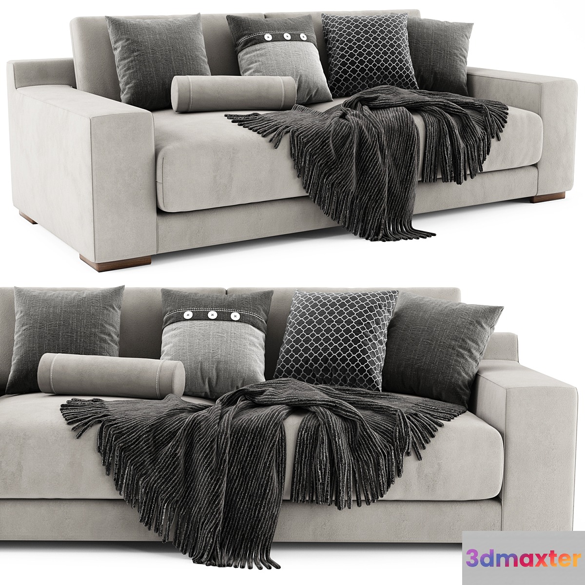 West Elm Dalton 2 Seater 3D Max
