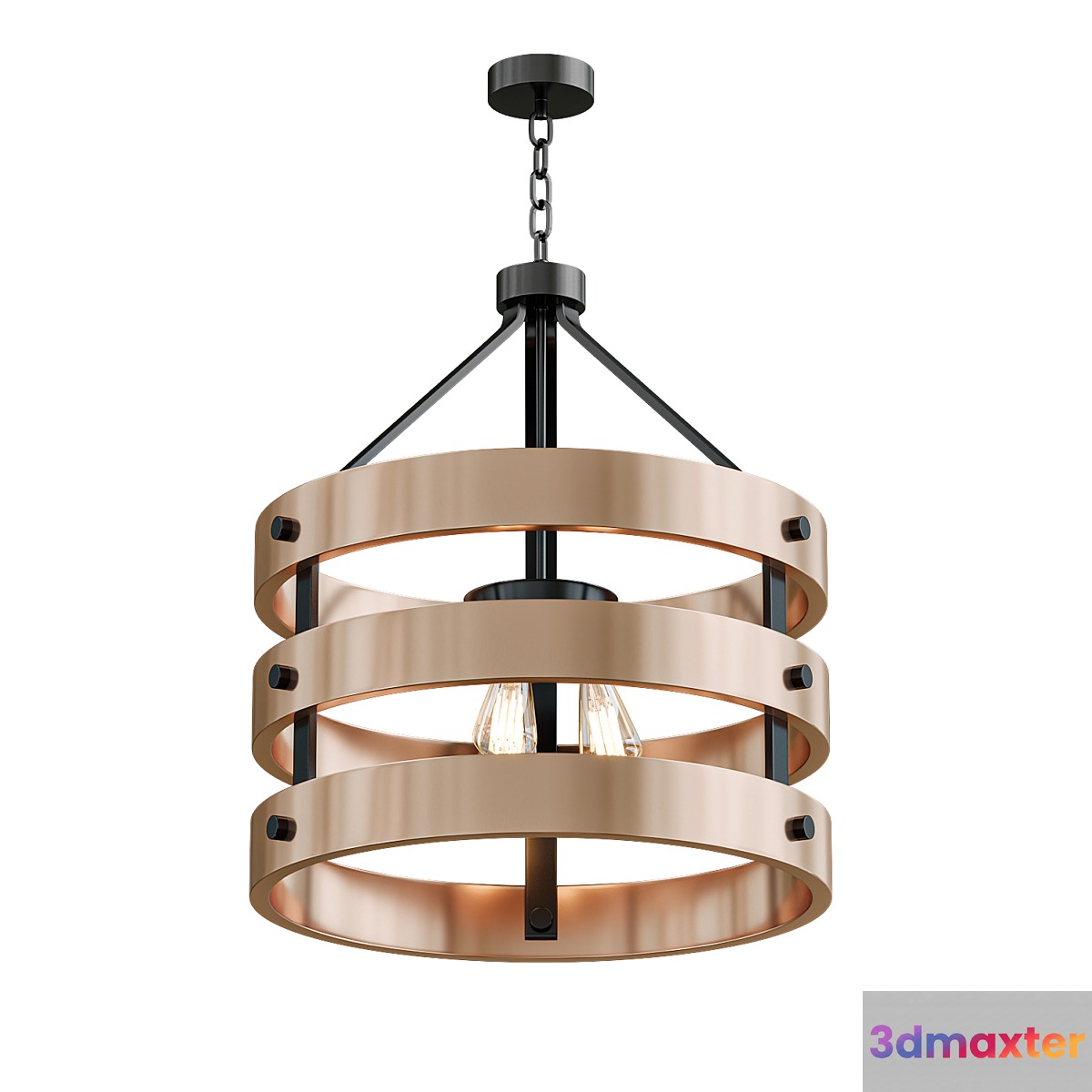 Cylinder Cage Restaurant Pendant 3D Max