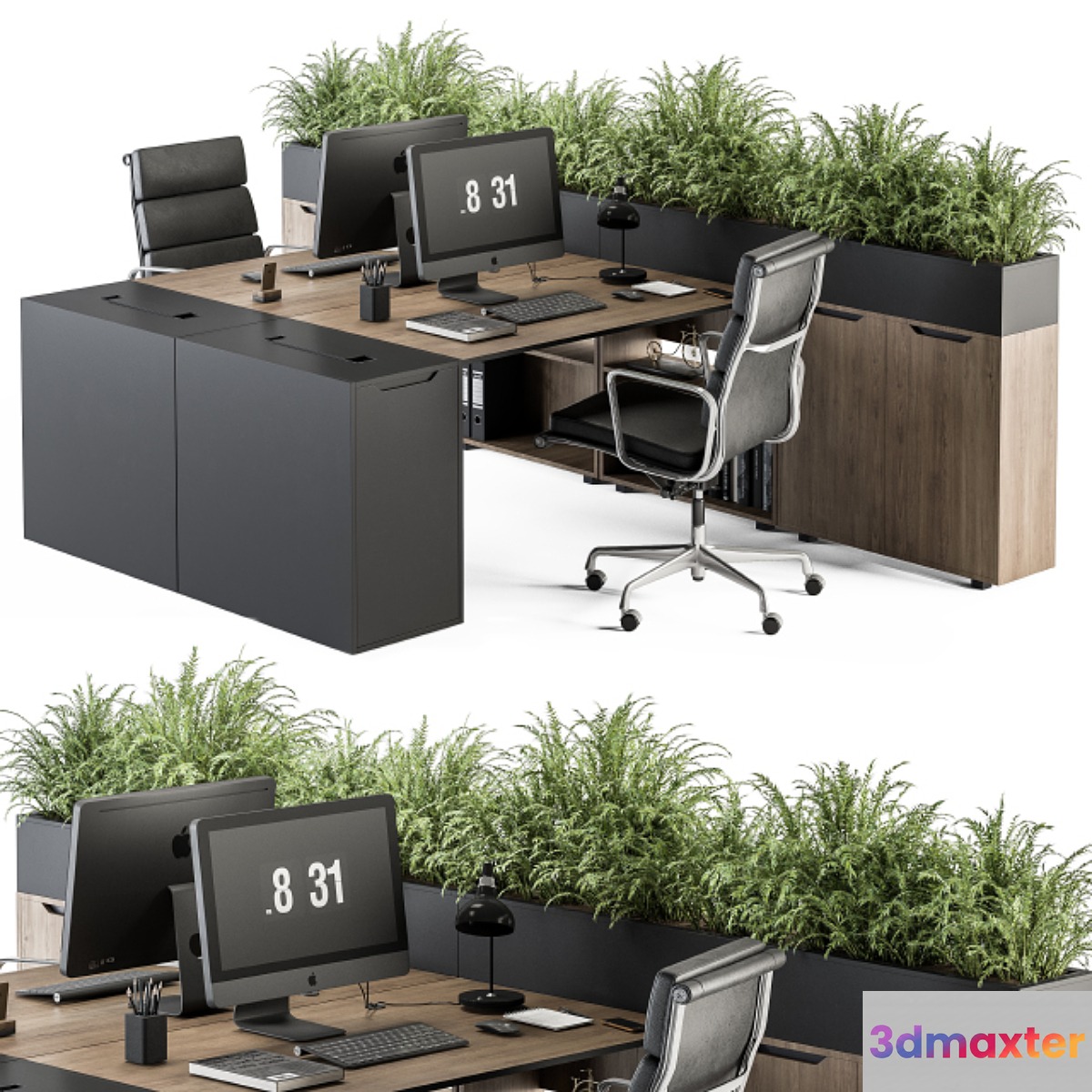 Office Furniture - employee Set 45 3D Max