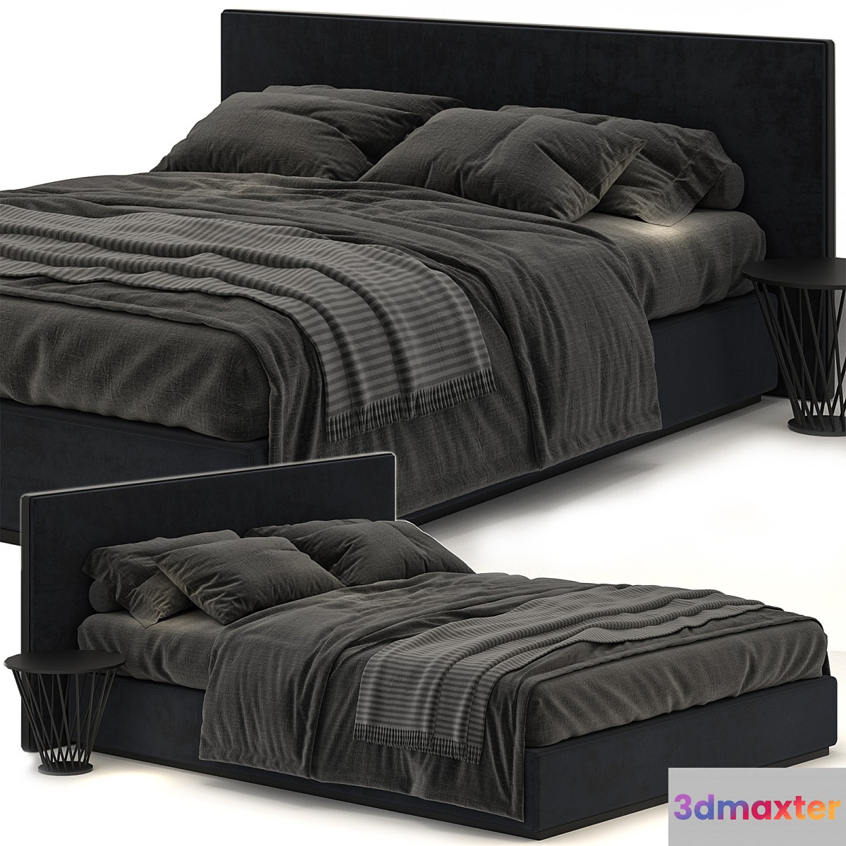 Richard gray bed 3D Max