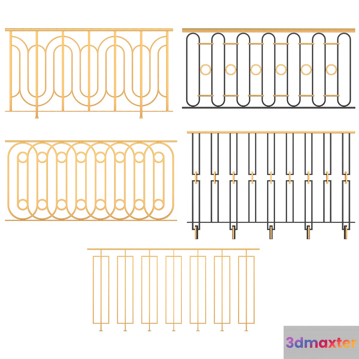 Set of classic railings
