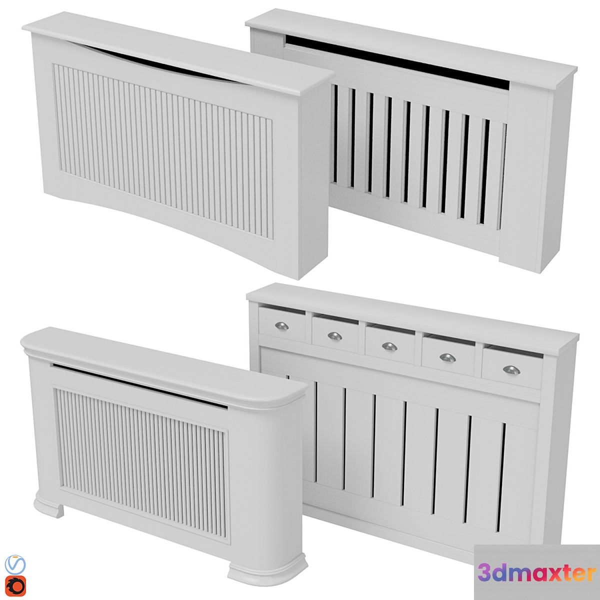 Decorative radiator screen set_010
