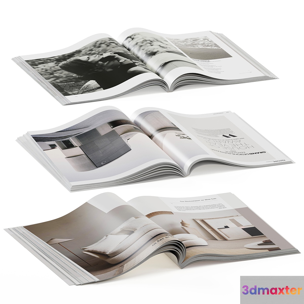 magazines opened