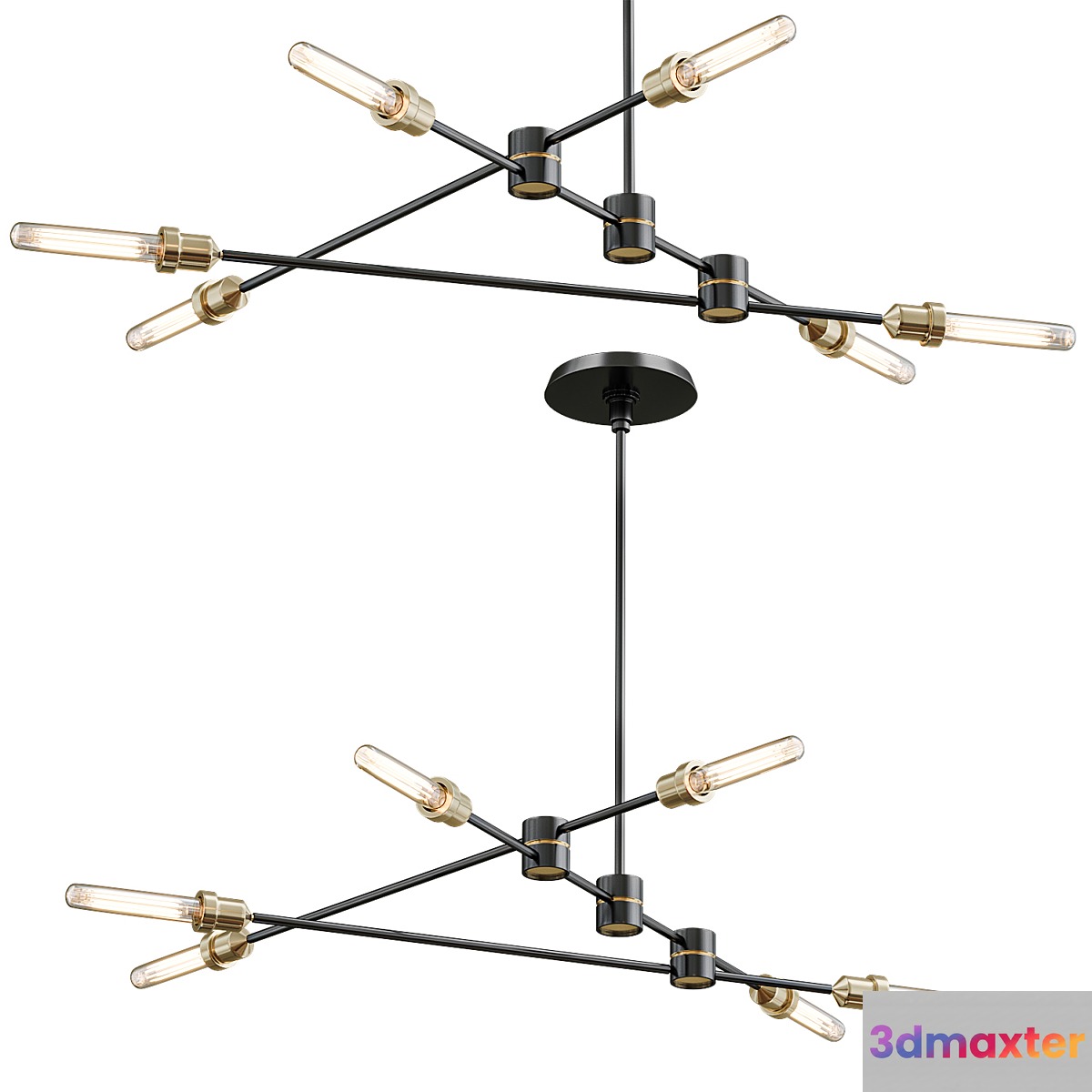 Linear chandelier 3D Max