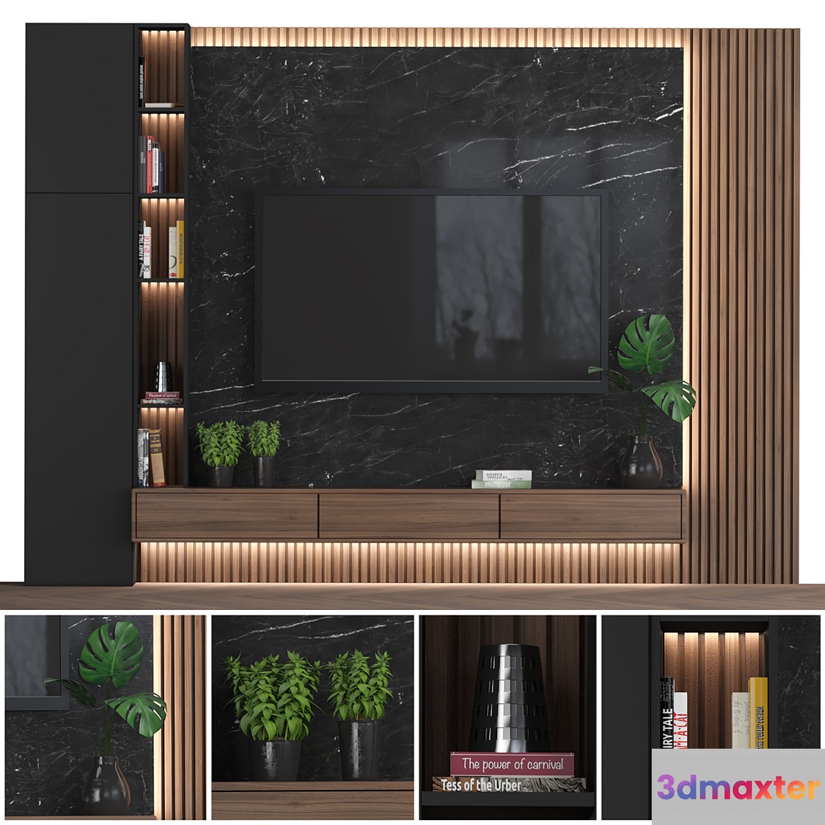 TV Wall 57 3D Max