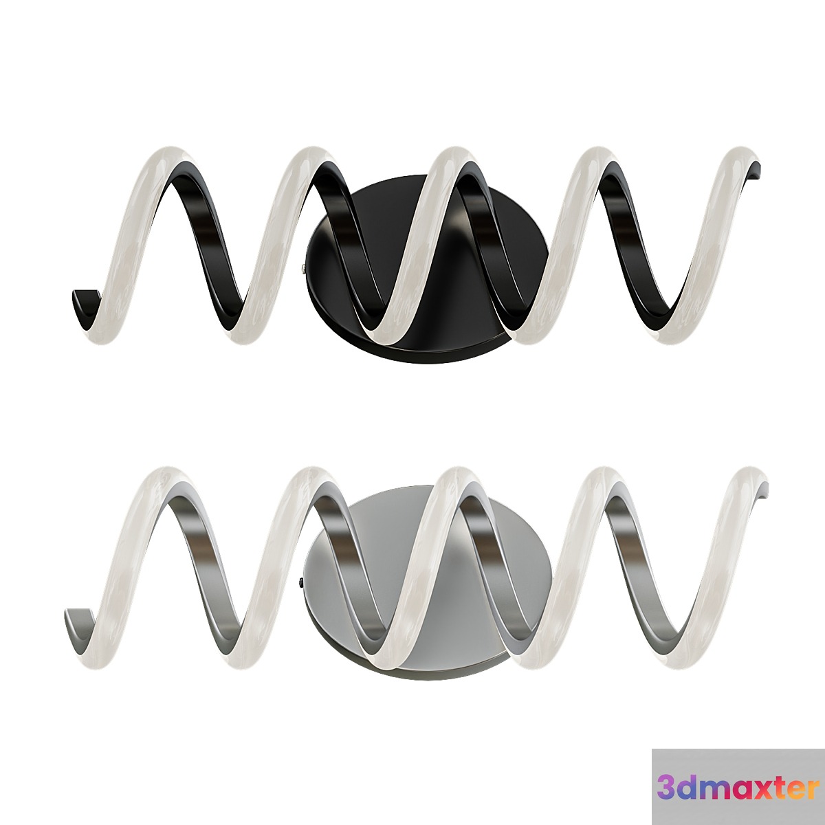 Spiral Bathroom LED 3D Max