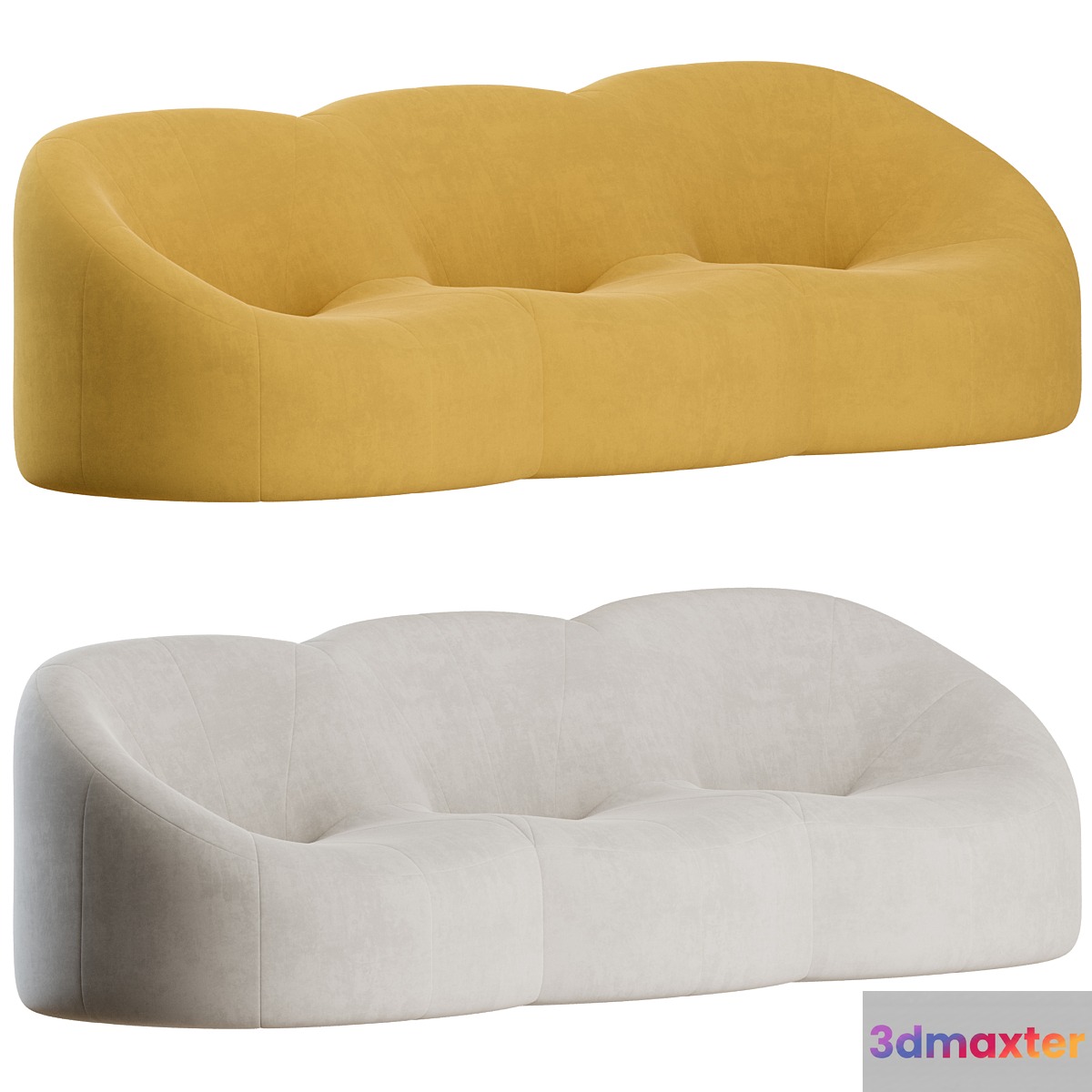 Pumpkin 3 Seater Sofa by Ligne Roset 3D Max