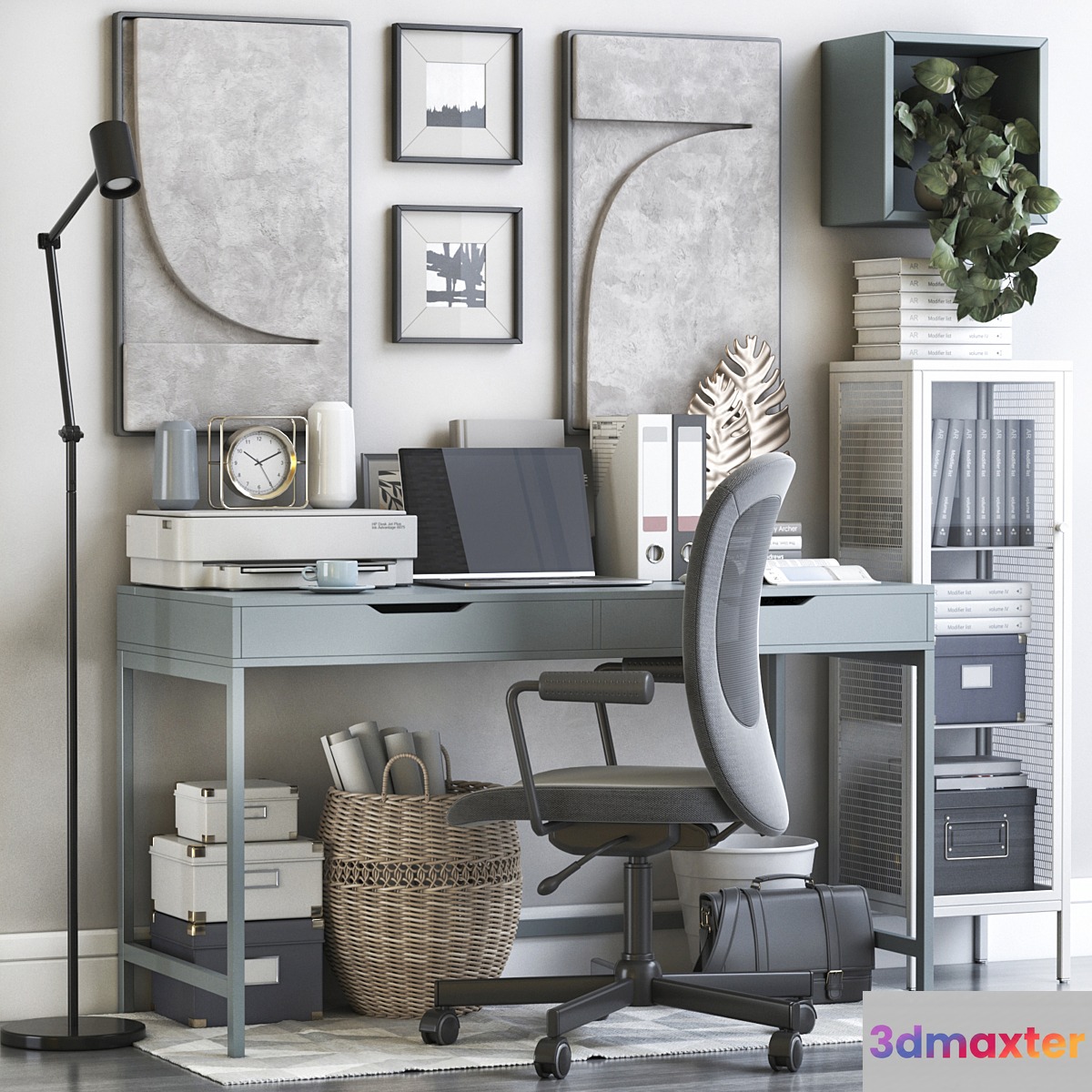 IKEA office workplace 124 3D Max