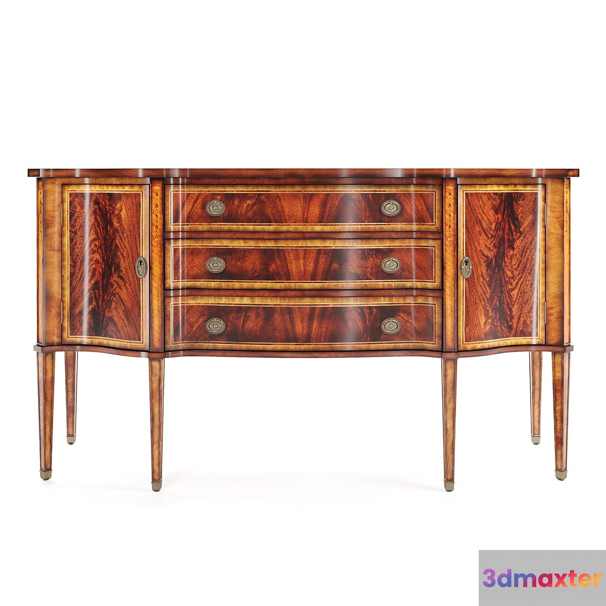 Jonathan Charles Mahogany sideboard with curved doors