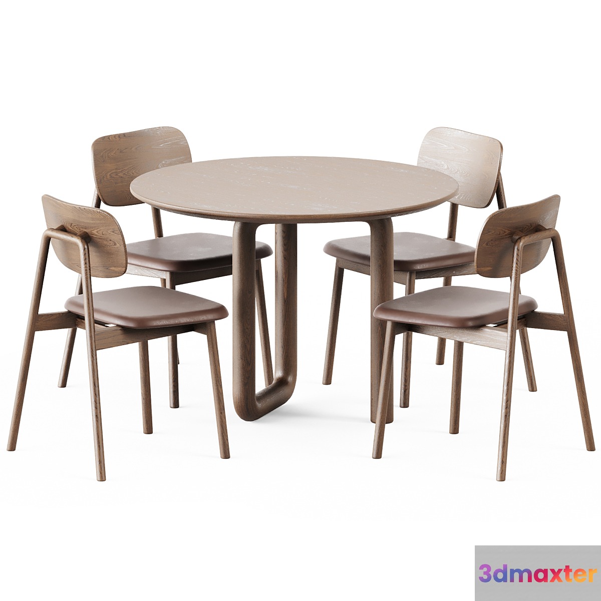 Mono Table by Objects and Ideas and Wooden Klara Chair by Moroso - No.2