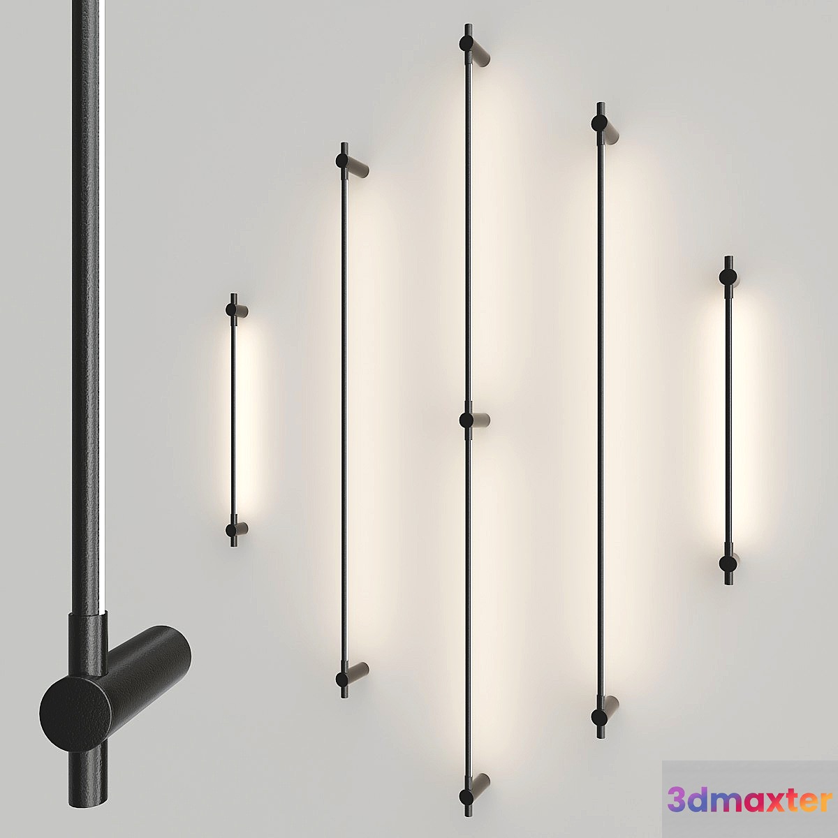 Juniper Thin Single & Double Wall Lamps 3D Max