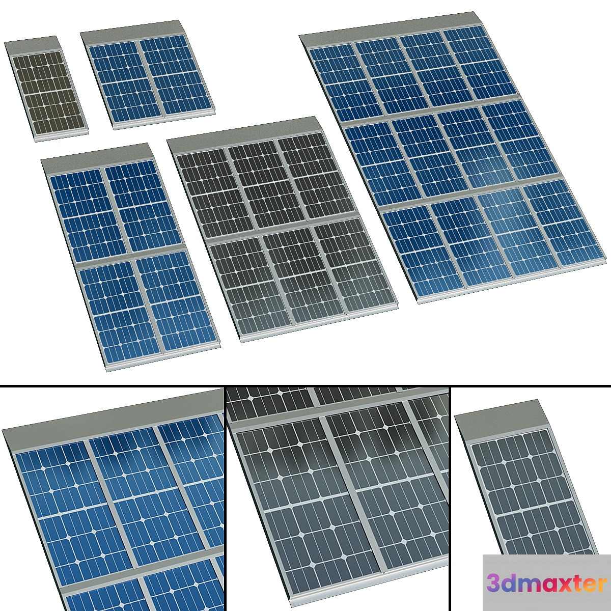 Solar panels (panels) _ Solar panel 3D Max
